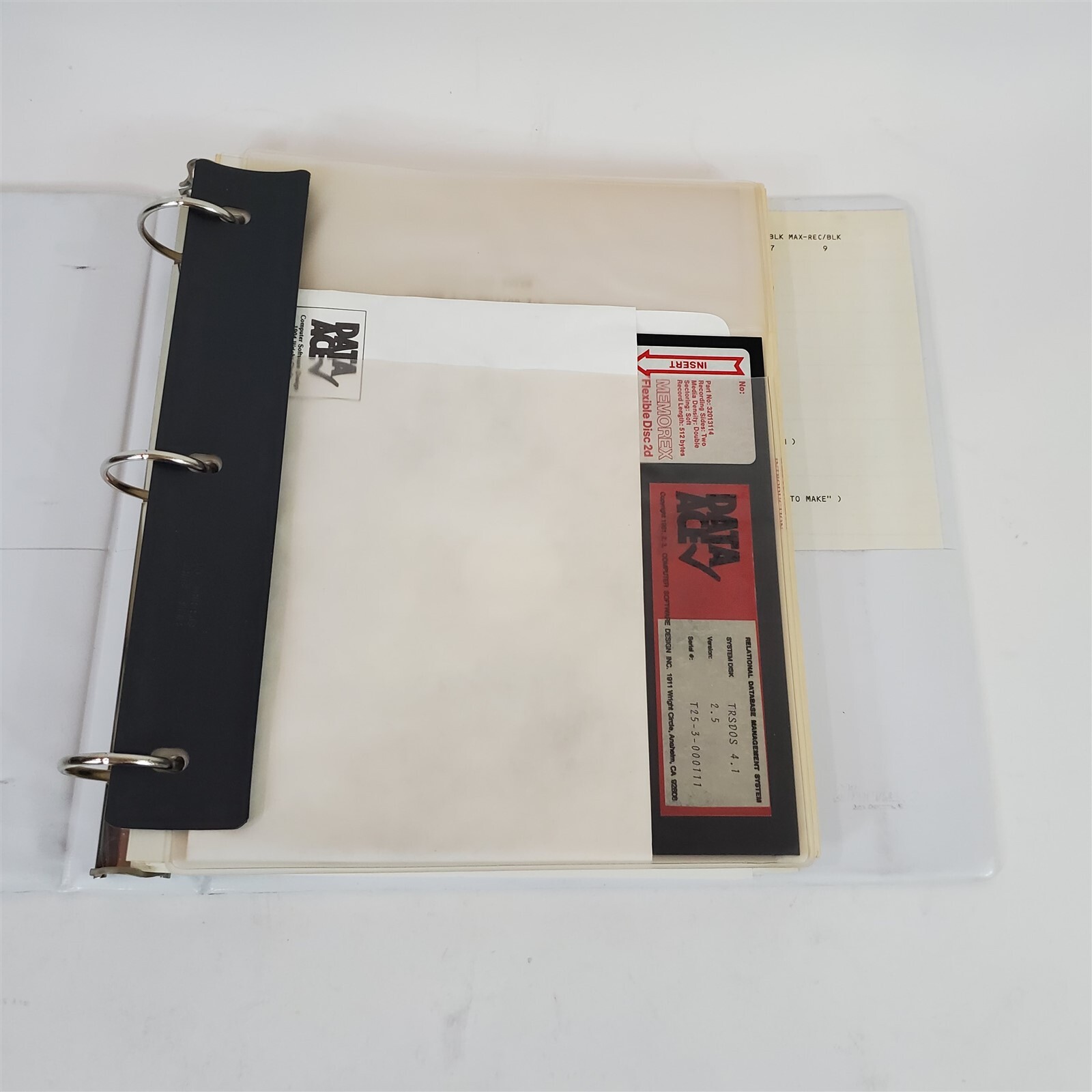 VTG 1983 Original Data Ace v2.5 Relational Database Software & Manual for TRS-80