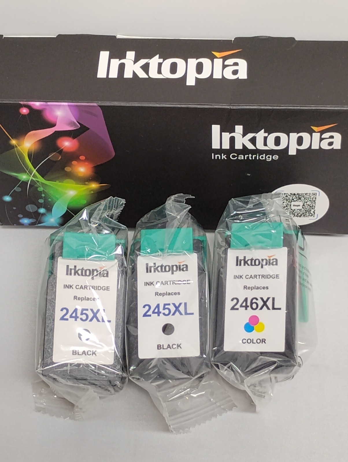 Inktopia 3pk Replacement Ink Cartridges for 245XL 246XL 