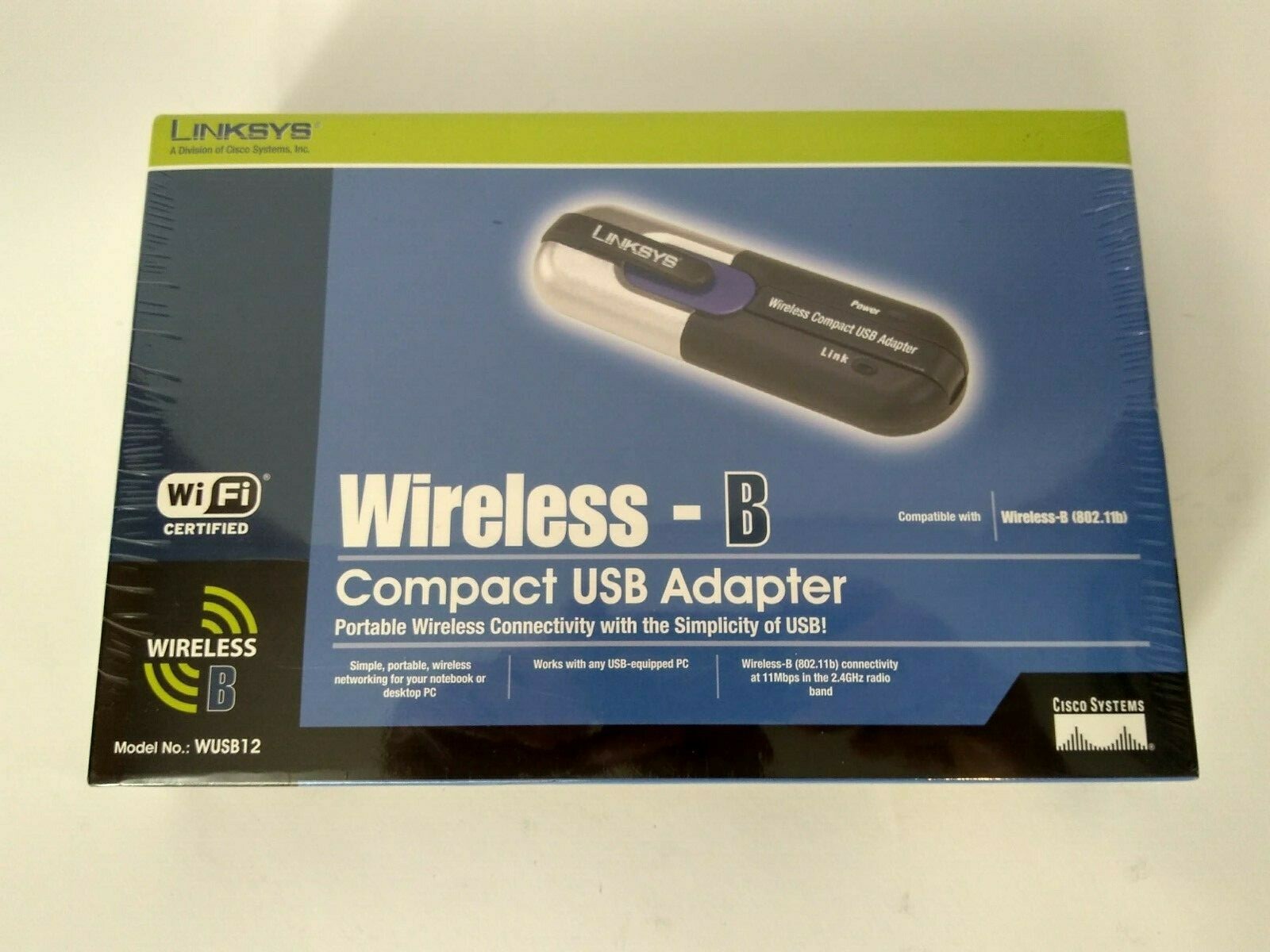 Vtg Linksys WUSB12 Wireless B Compact USB Adapter Portable Wireless Connectivity