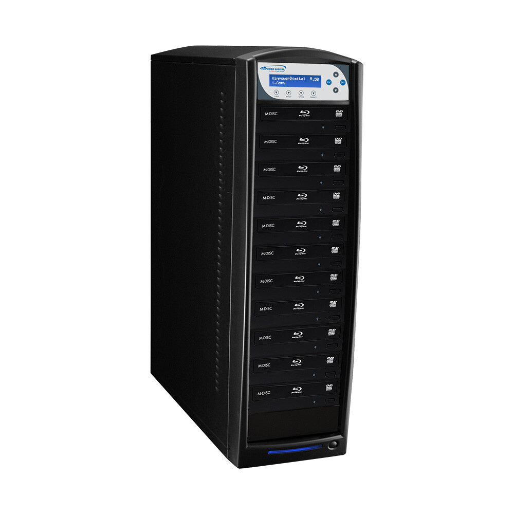 SharkBluCP 11 Target Blu-ray BDXL DVD CD Disc Duplicator with USB 3.0 + 2 TB HDD