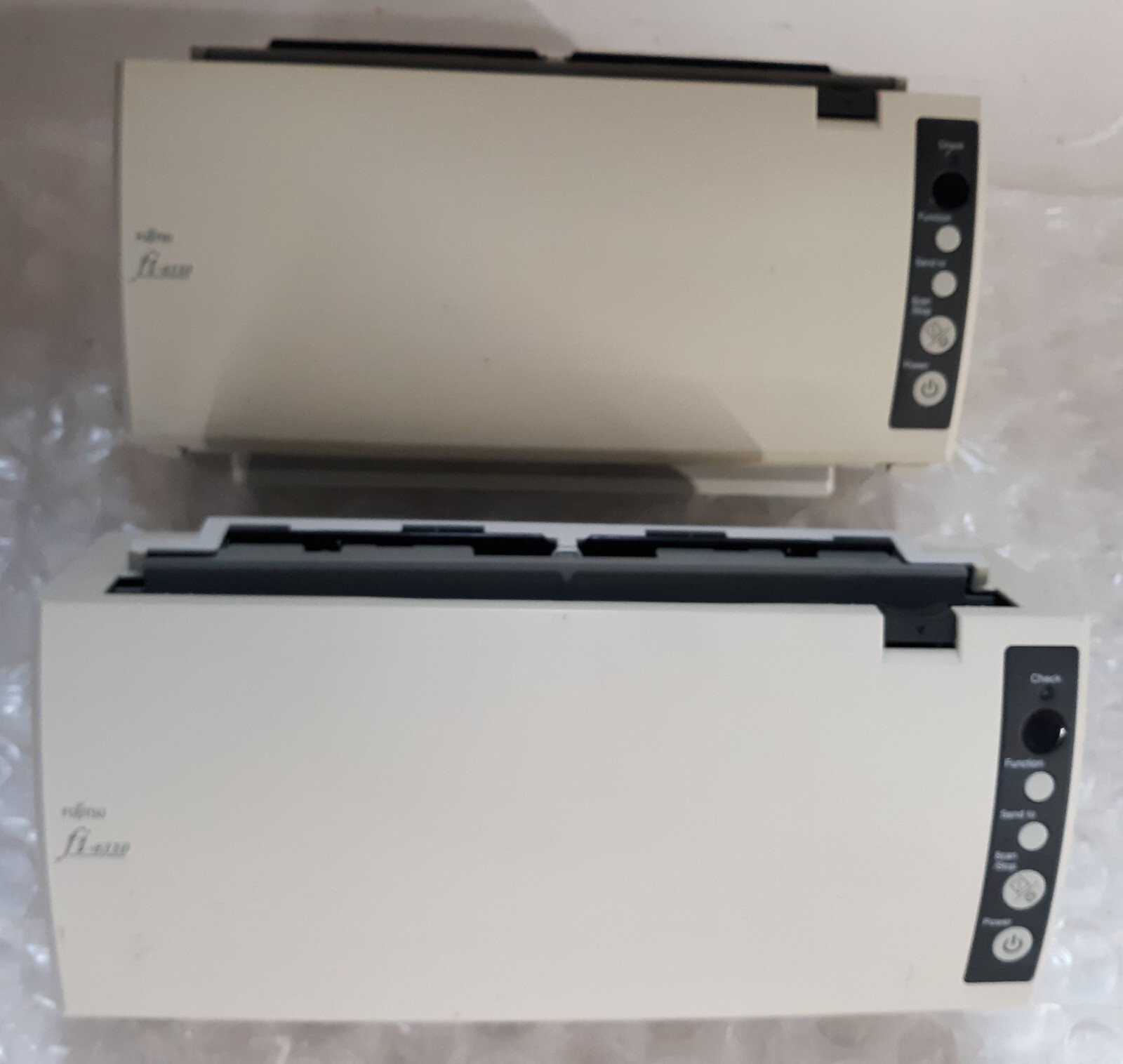 Pair of Fujitsu fi-6110 Scanner NO Input Output Tray AC Adapter *FOR PARTS*