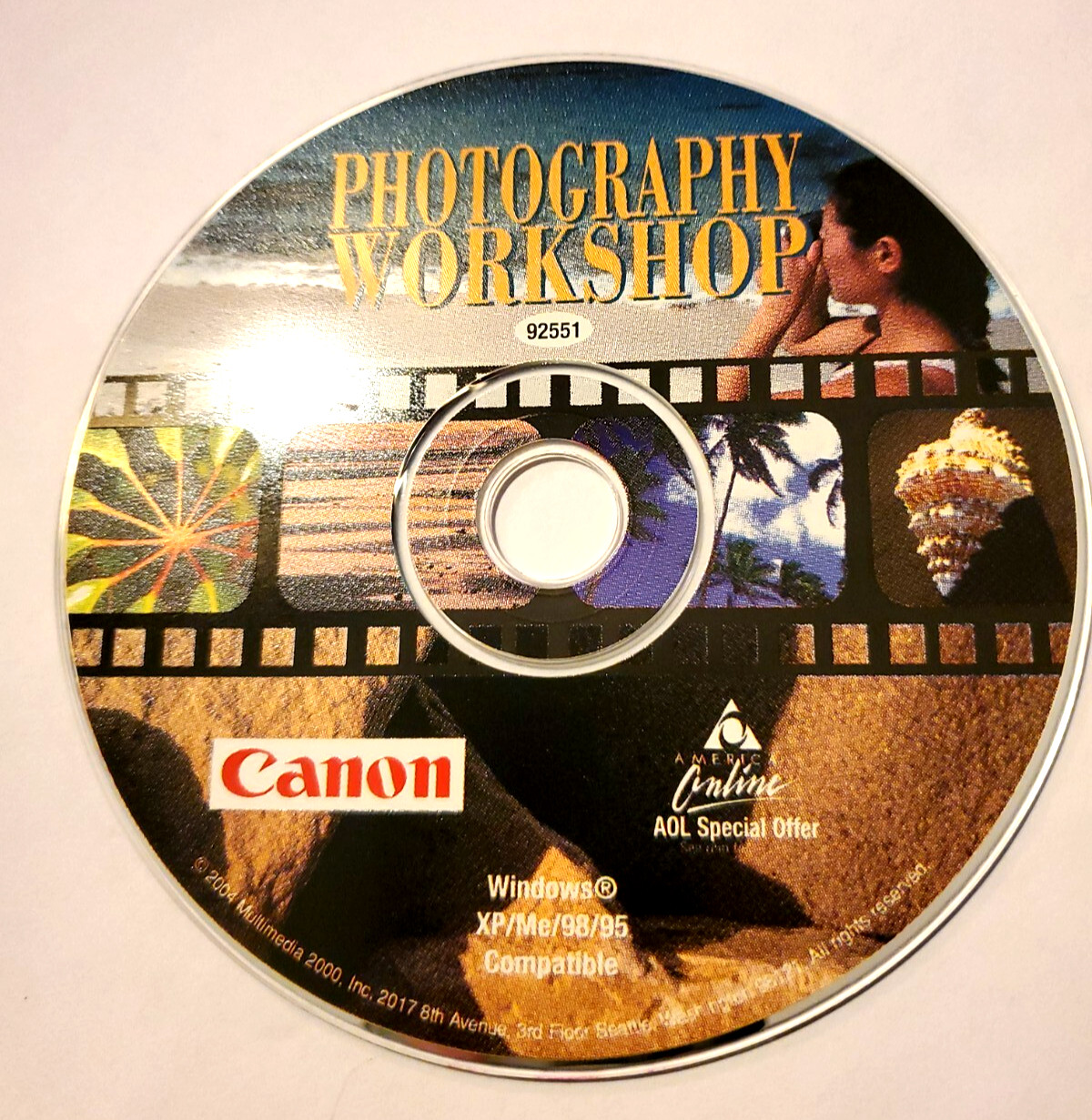 Canon CD Rom Photography Workshop 92551 Software For Windows XP Me 98 95 