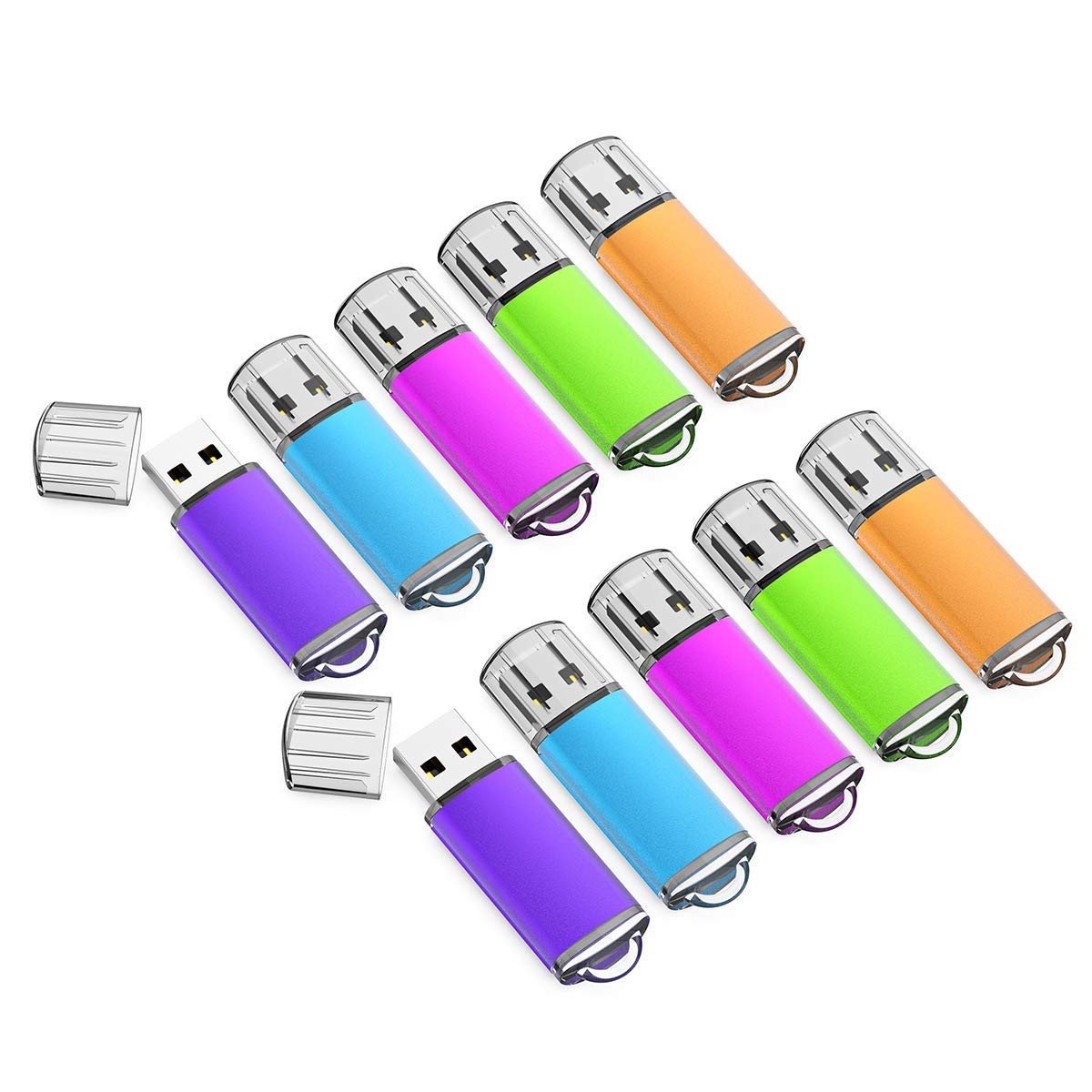 Wholesale (Mix Pack) (16MB-64GB) USB 2.0 Metal Flash Memory Stick Pen Drive S...