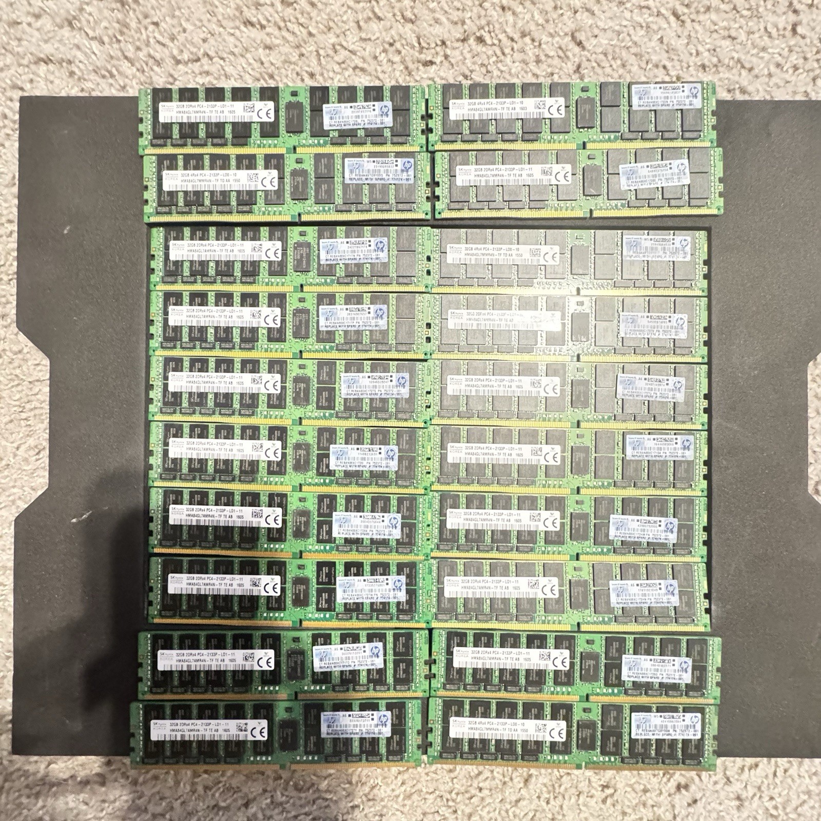 SK Hynix 32GB DDR4-2133P LRDIMM 2Rx4 ECC Load-Reduced RAM HMA84GL7AMR4N-TF