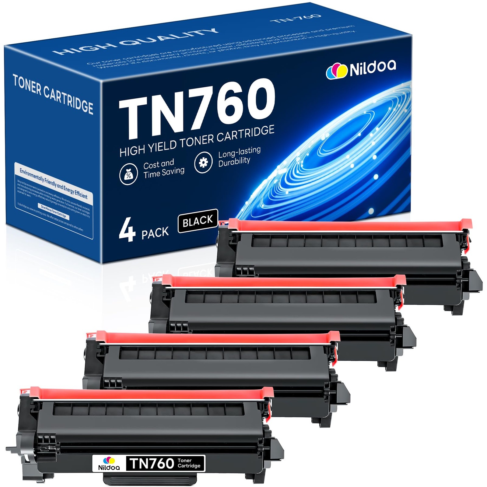 TN760 Toner 4 Pack High Yield Brother