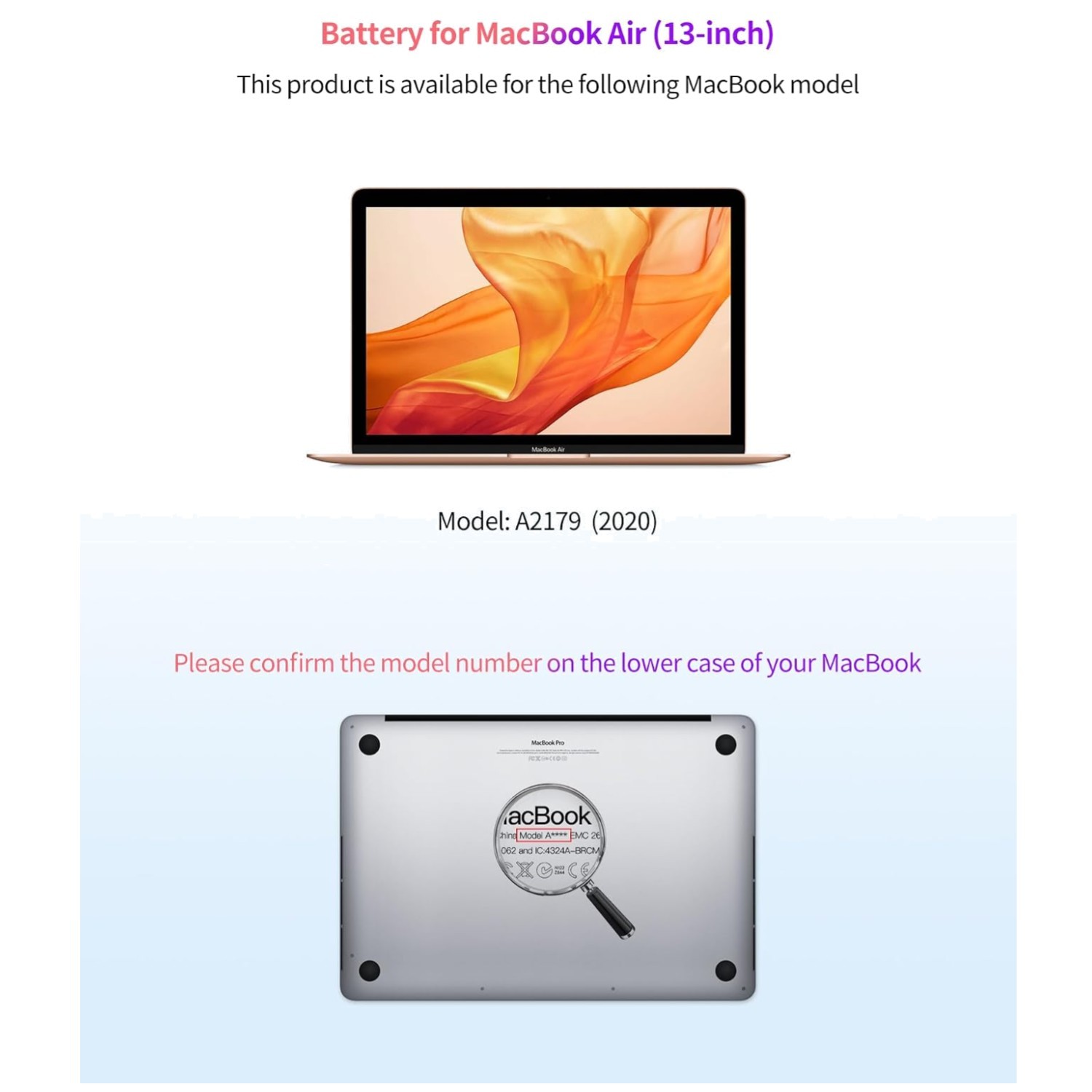 High-Capacity Battery for MacBook Air A2179