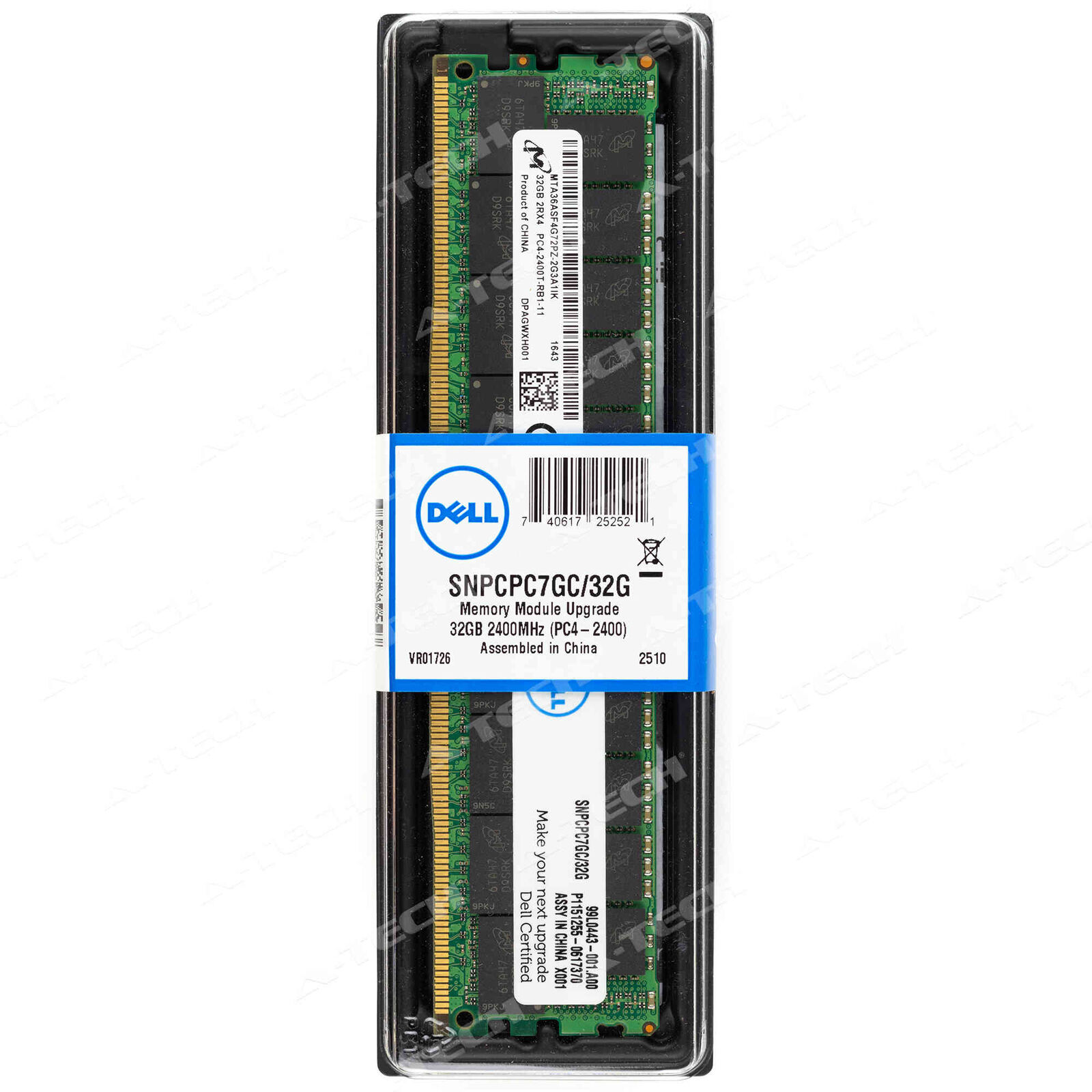 Dell 32GB DDR4 PC4-19200R RDIMM SNPCPC7GC/32G A8711888 Factory Sealed Memory RAM