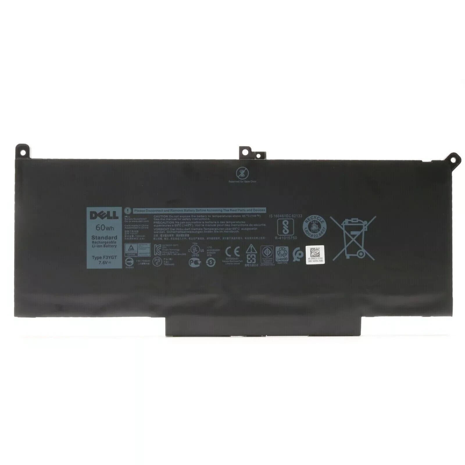Original 60W Battery F3YGT For Dell Latitude E7280 E7480 14 7000 7480 7490 2X39G