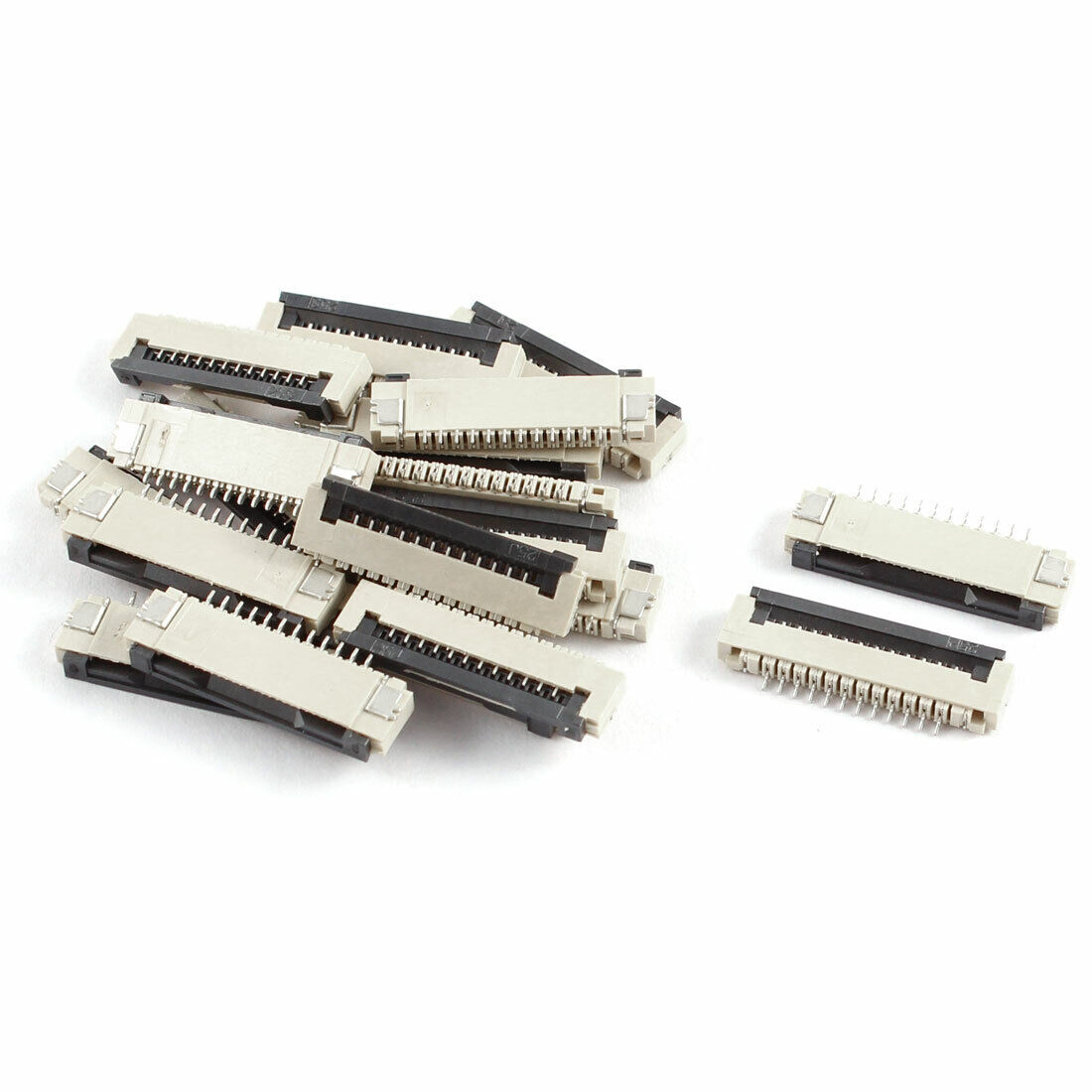 20Pcs Clamshell Type Bottom Port 12Pin 1.0mm Pitch FFC FPC Sockets Connector