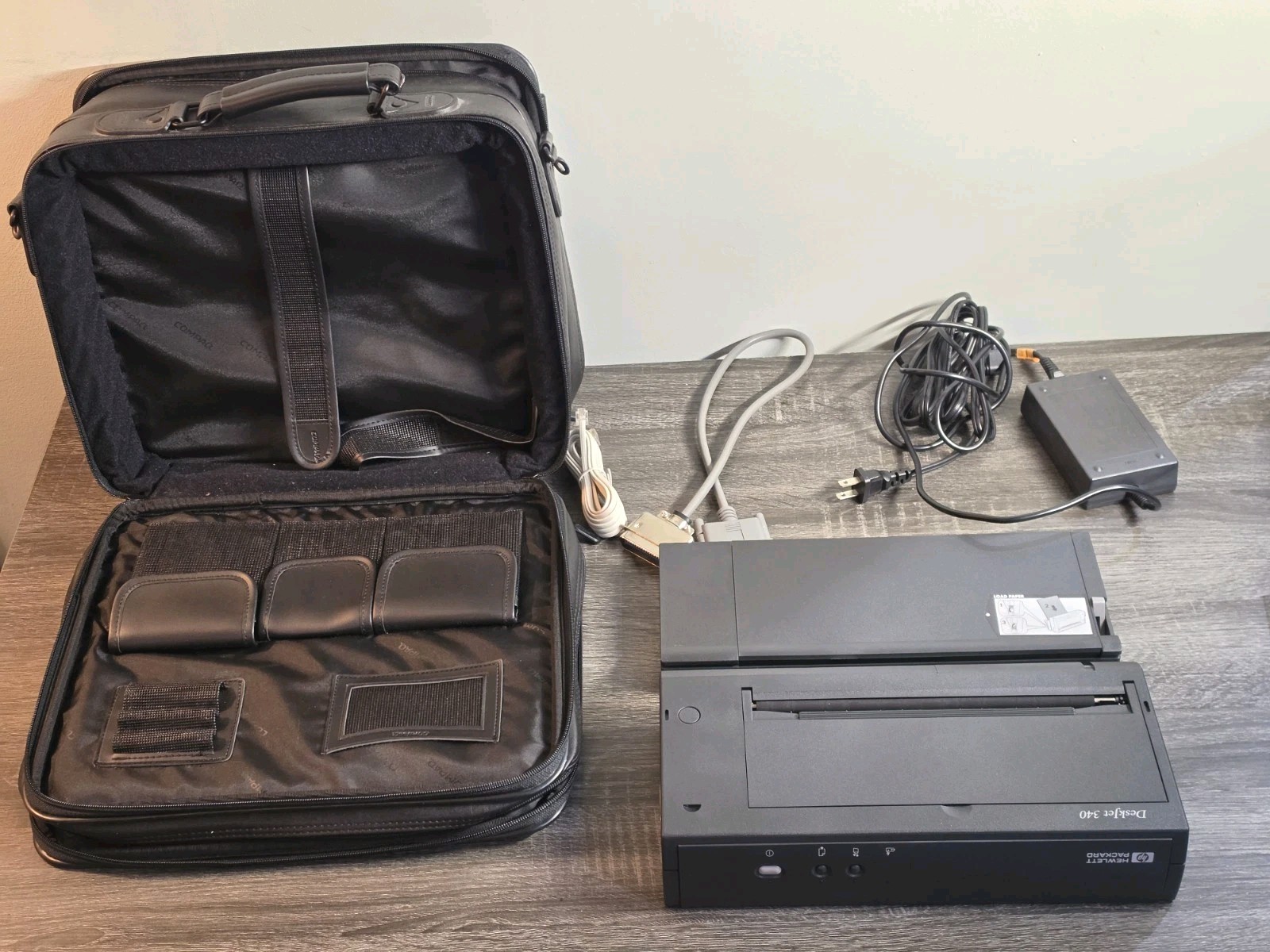 MINT/UNUSED HP DeskJet 340 Portable Printer Bundle - Compaq Case - NOS Rare