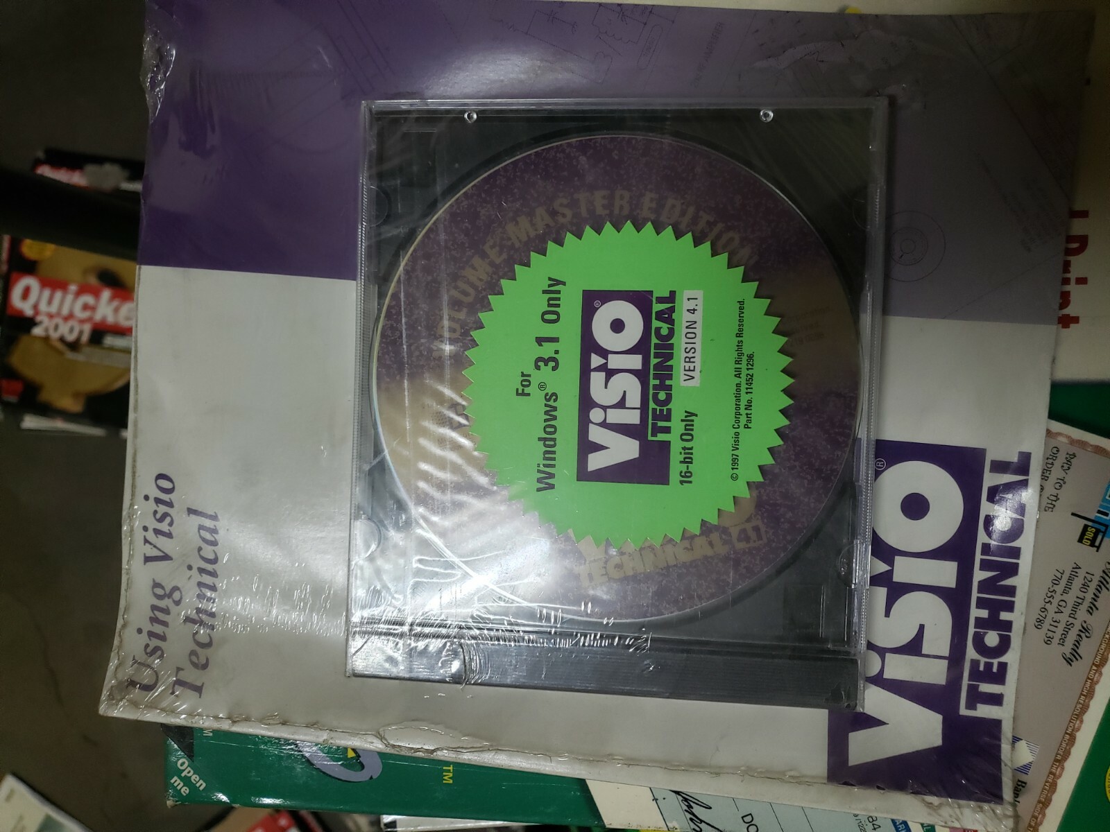 Visio Technical 4.1 - 16-Bit Version for Windows 3.1 - 1997 Vintage (CD-ROM) NEW