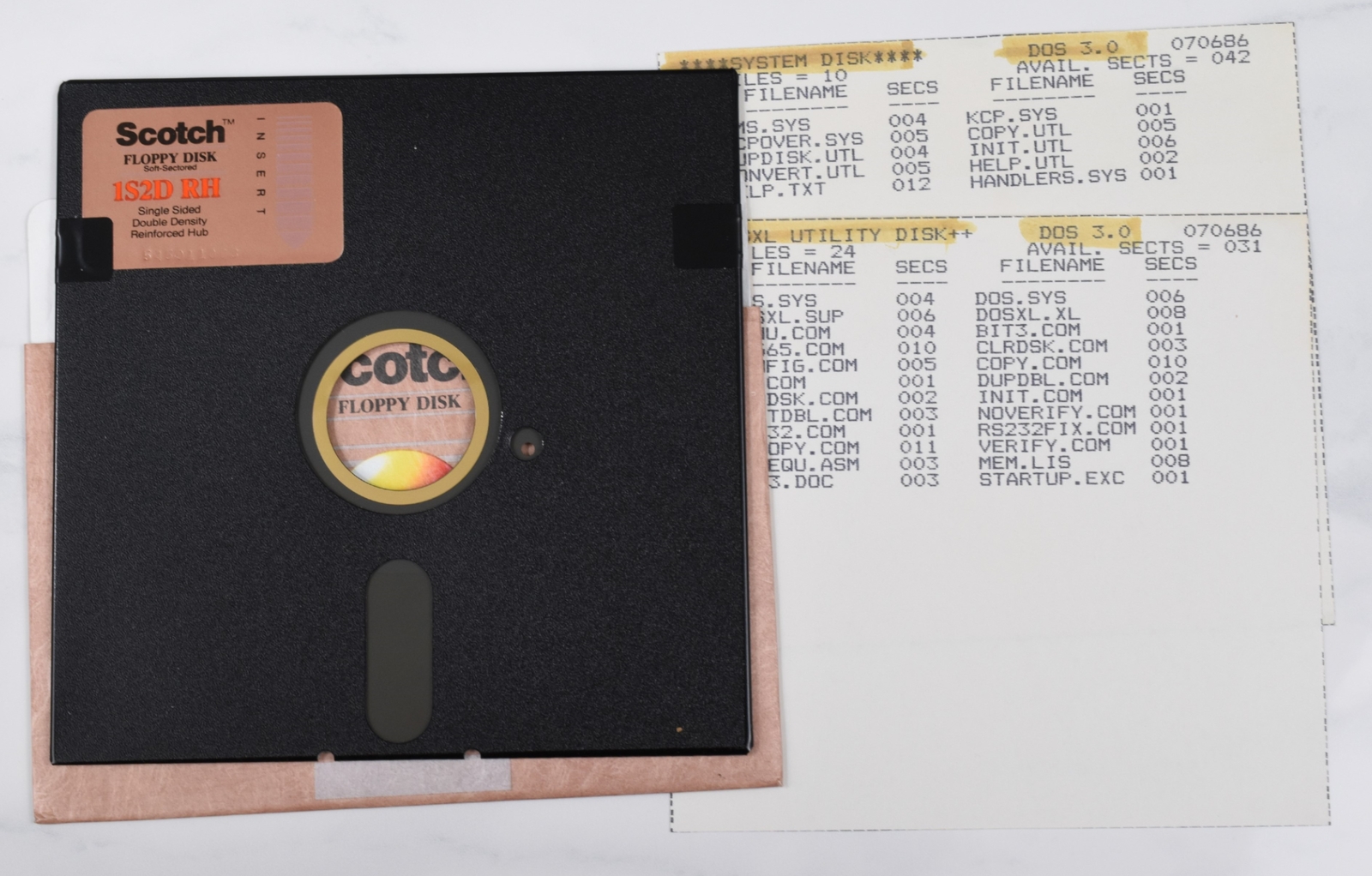Vintage Scotch Computer Floppy Disk-Rare, Atari, Untested, As-Is (DOS 3.0)