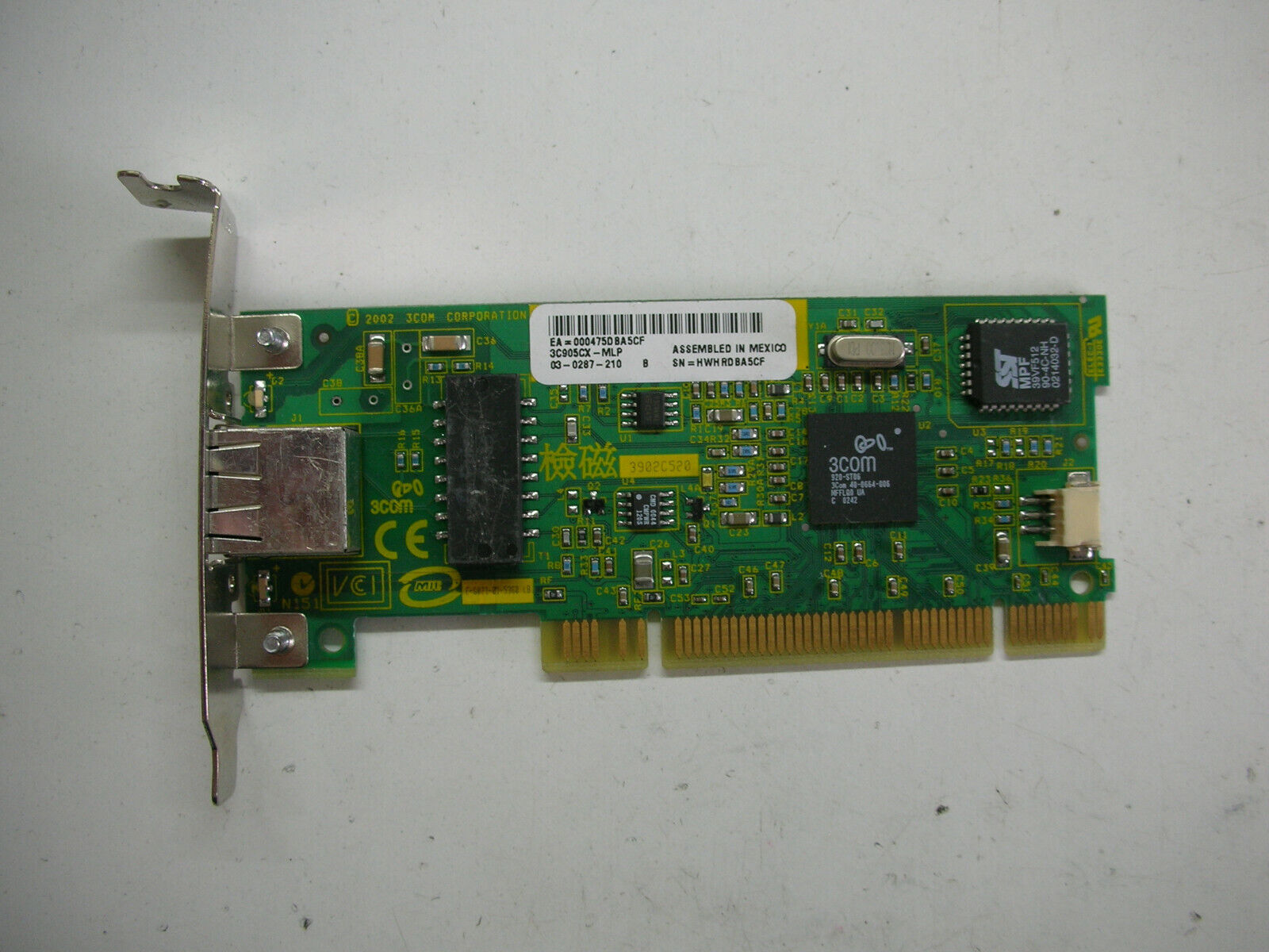 3Com 3C905CX-MLP RJ45 Low Profile Ethernet PCI