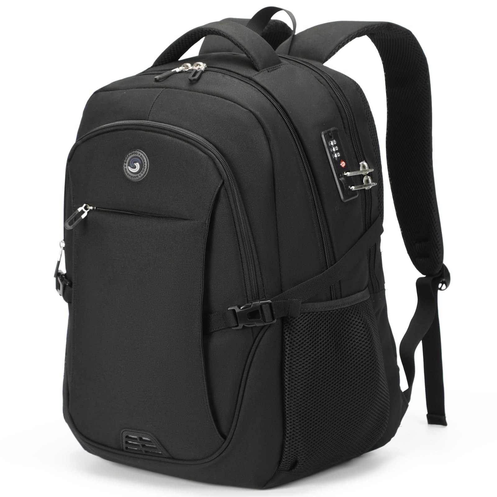 SHRRADOO Anti Theft Laptop Backpack Travel Backpacks with Large, Black