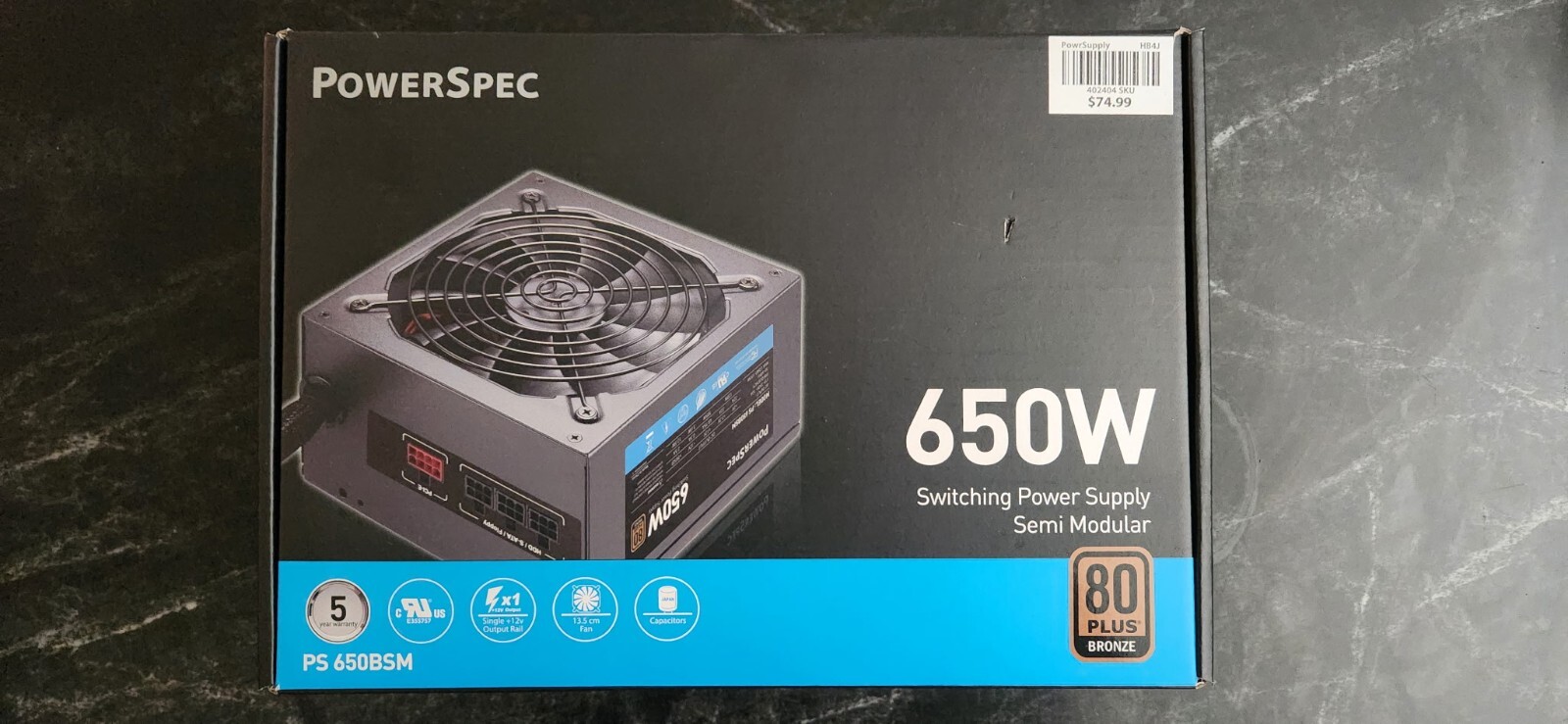 PowerSpec 650W 80PLUS Bronze