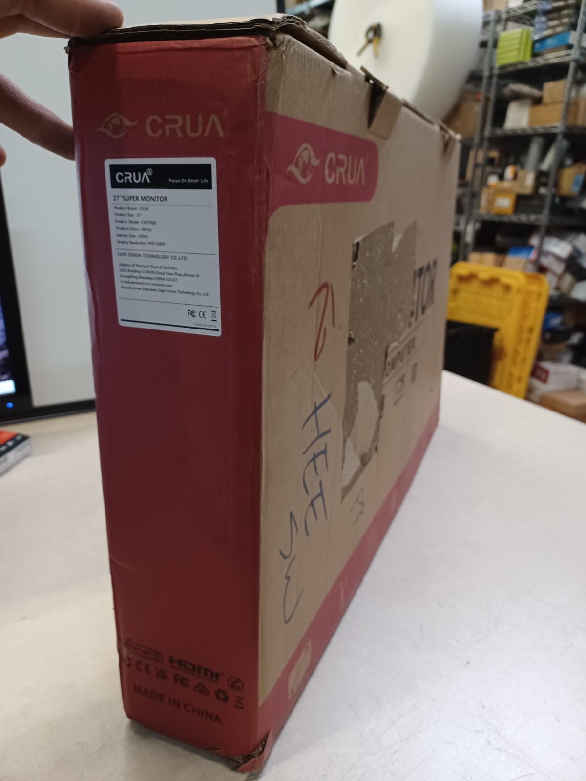 CRUA 27 Inch Gaming Monitor 100HZ 1080P