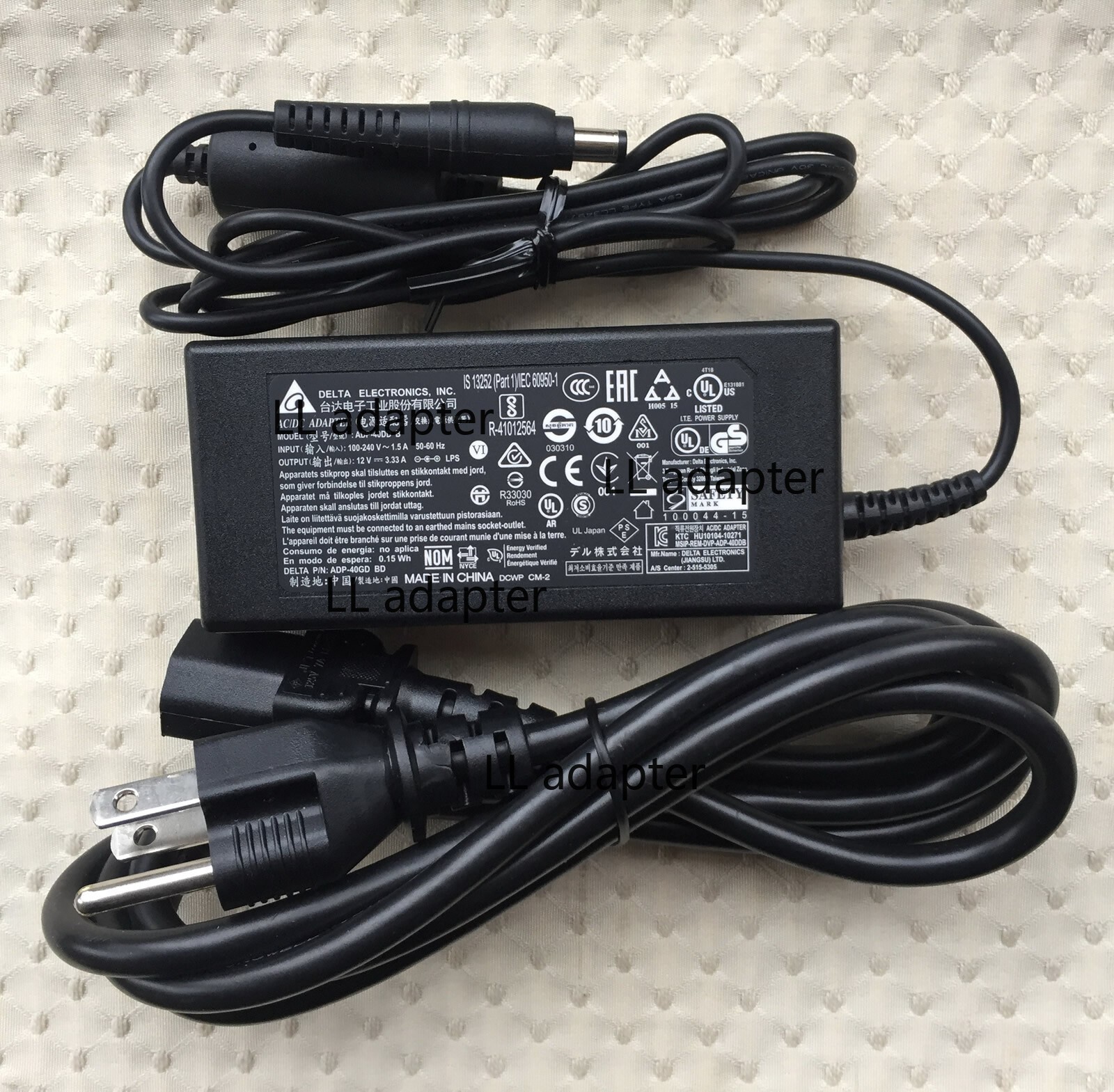 New Original Dell U2717D LCD Monitor UltraSharp ADP-40DD B Delta AC/DC Adapter