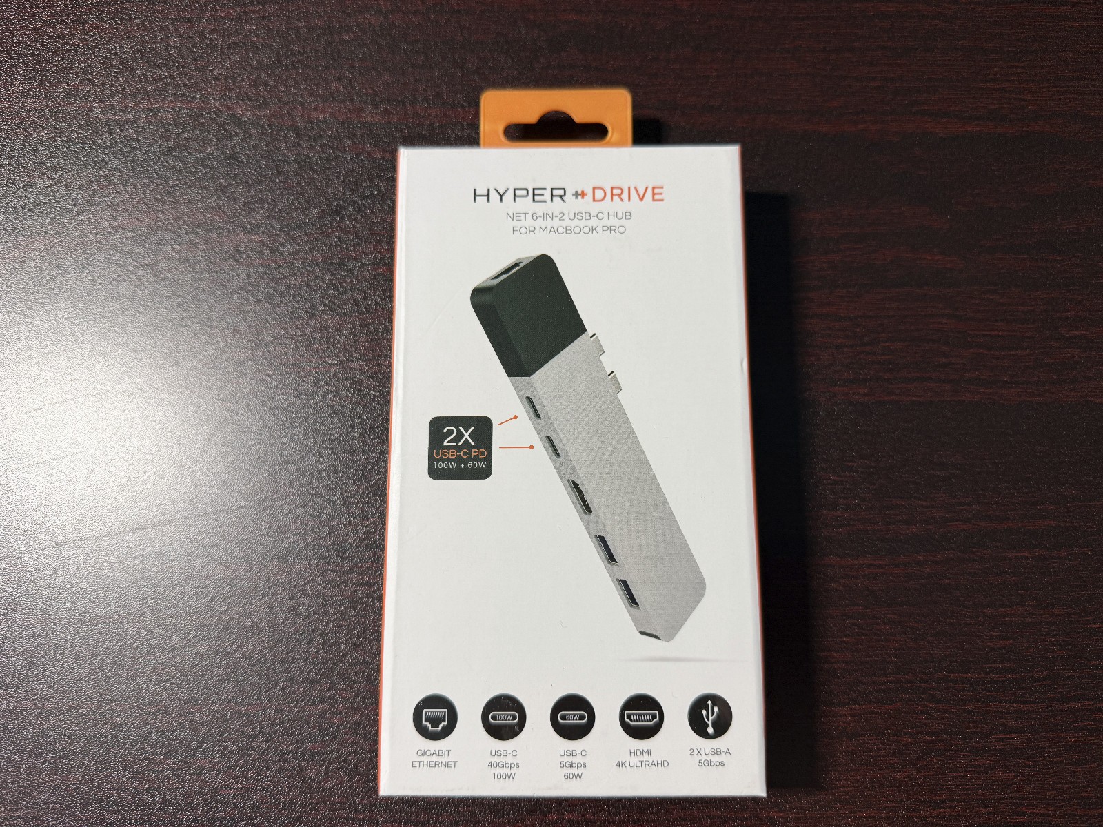 HyperDrive USB C Hub, NET 6-in-2 for MacBook Pro Air Multi-Port USB-C Dongle CIB