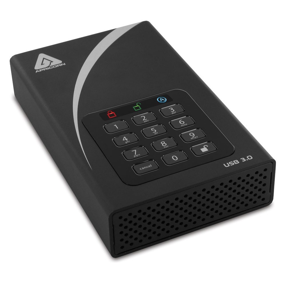 Apricorn Mass Storage Adt-3Pl256-4000 4Tb Aegis Padlock Dt Secure Usb 3.0