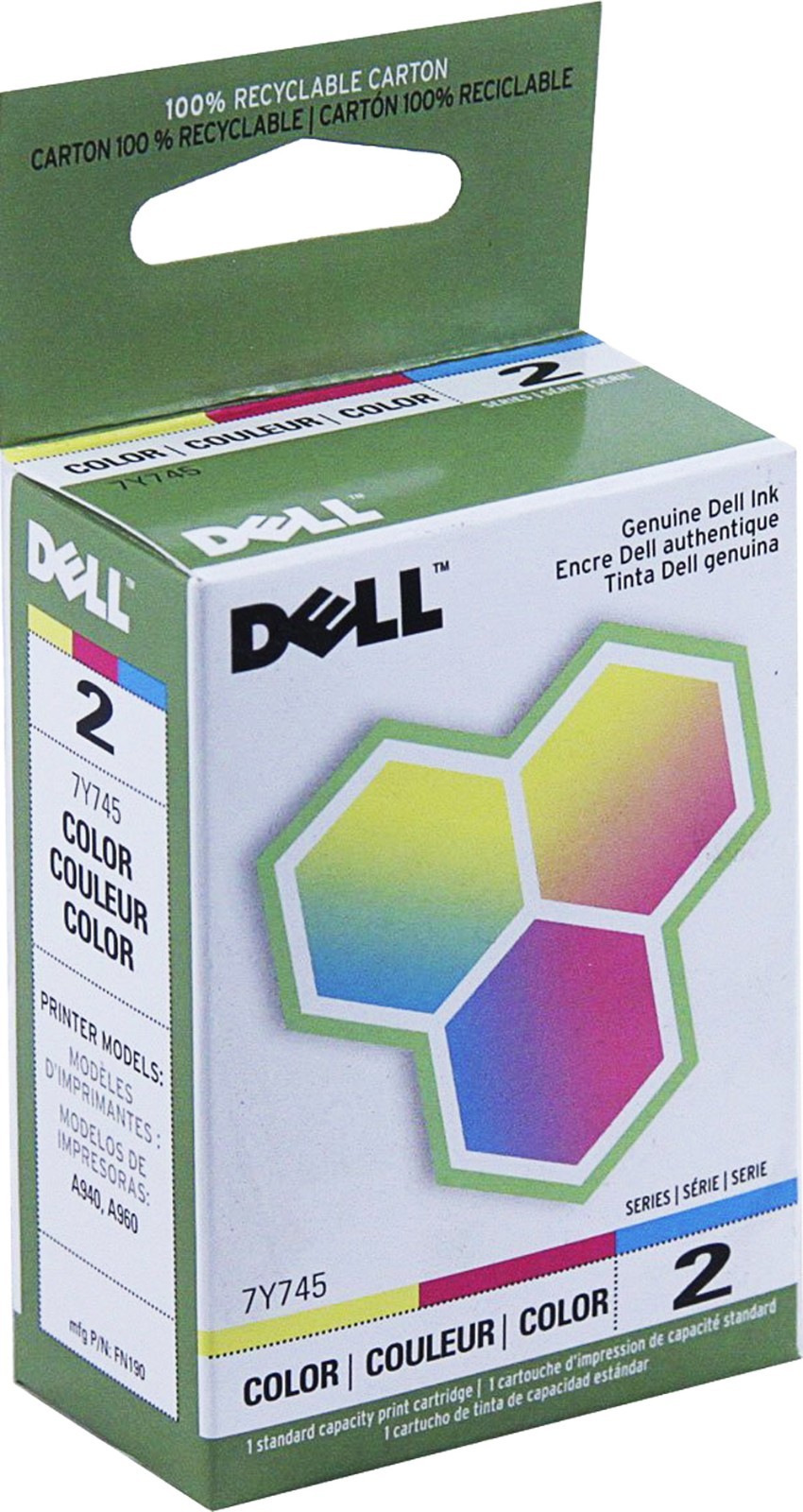 Dell Series 2 (7Y745) Color Ink Cartridge GENUINE for A940 A960