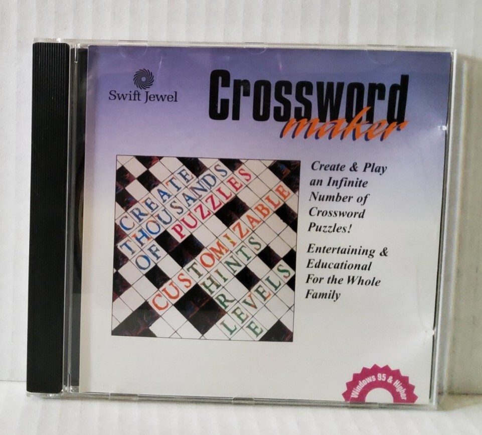 Swift Jewel - Crossword Maker, Pre-owned, Very Good condition, Windows CD-ROM 