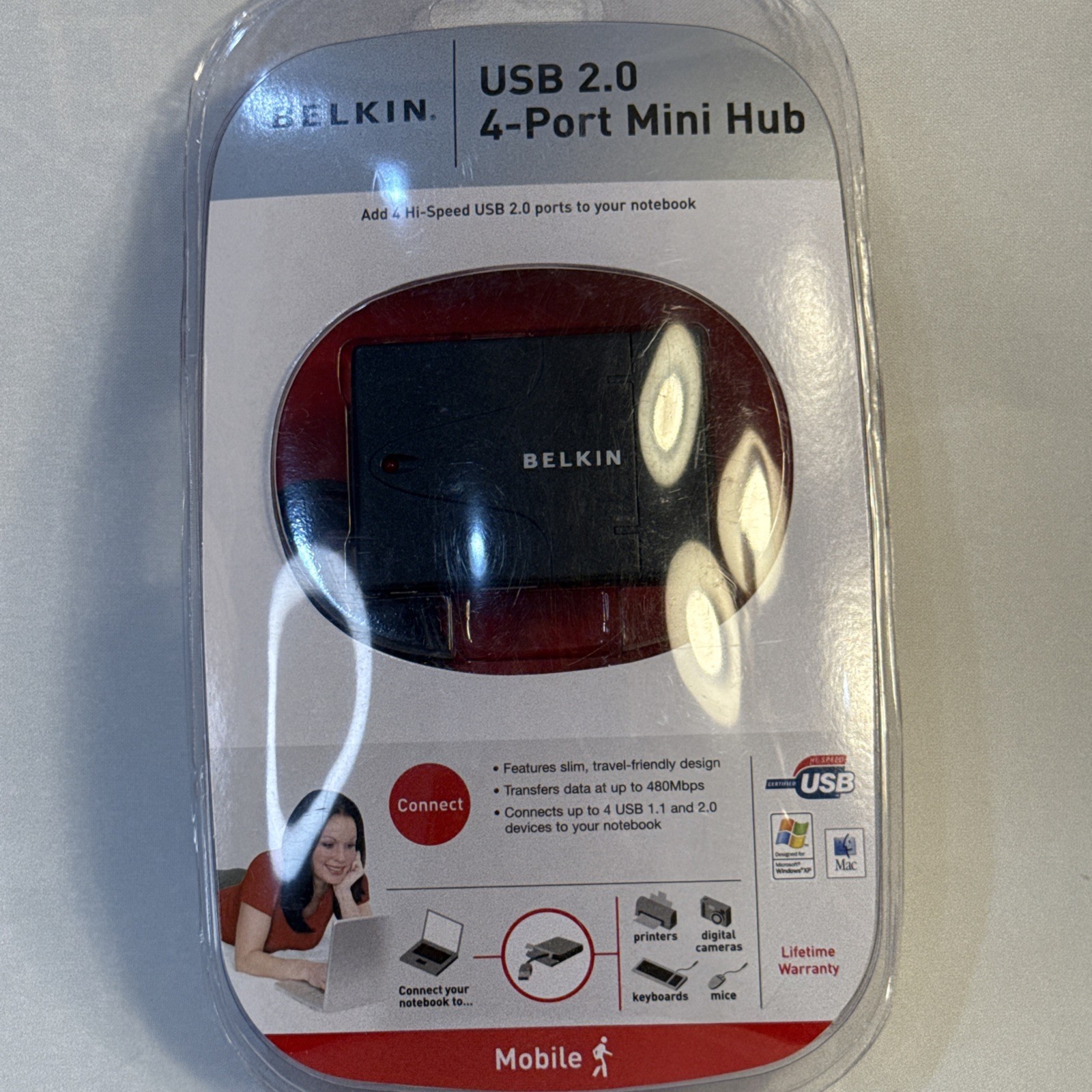 Belkin Hi-Speed USB 2.0 4-Port Mini-Hub Mobile
