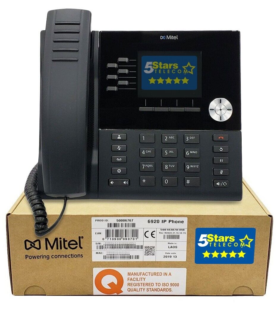 Mitel MiVoice 6920 IP Phone (50006767) - Brand New, 1 Year Warranty