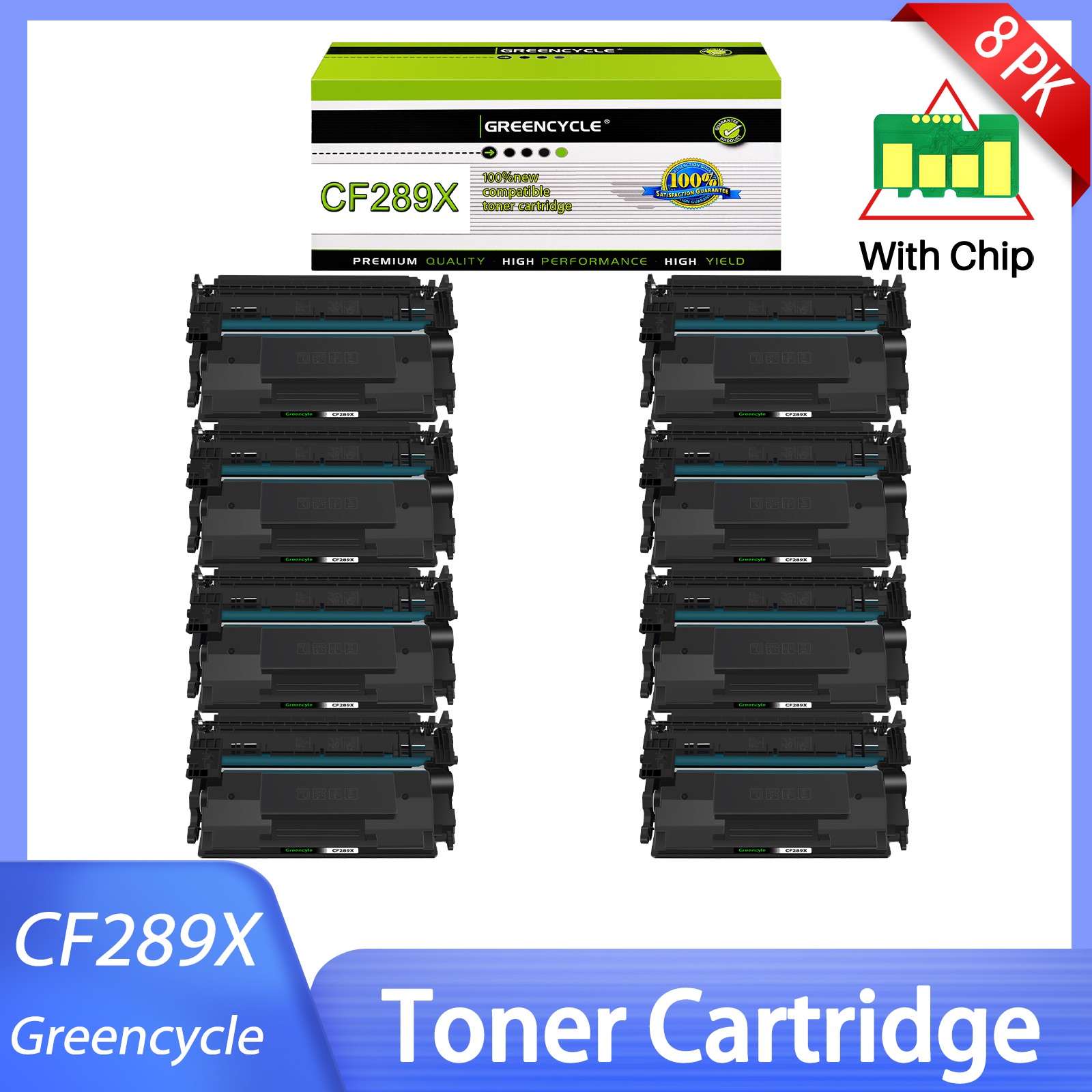 8PK CF289X 89X Toner Compatible With HP LaserJet M507 M507dn M528 M528dn