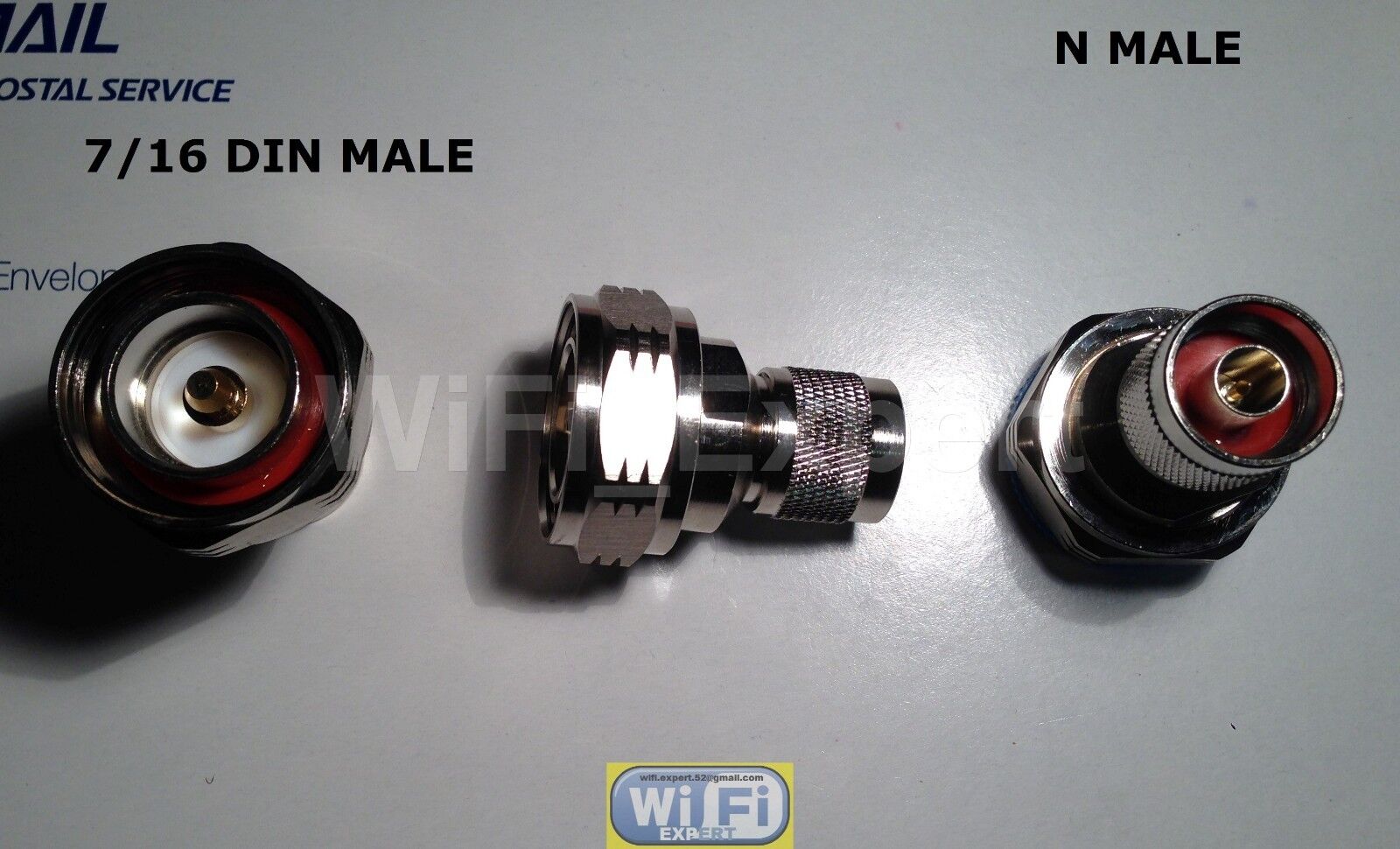 1 x L29 7/16 DIN Male jack to N male plug RF coaxial adapter connector USA