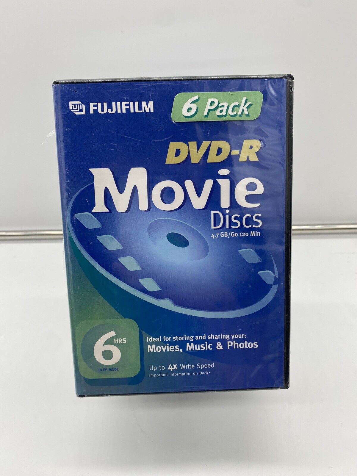 Fujifilm DVD-R 6 Pack 120 Min Blank Storage Media 4.7GB  Disc for Data Video New