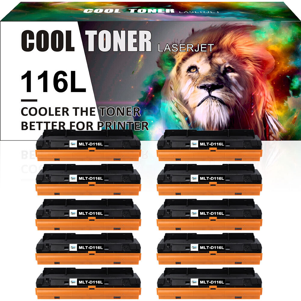 10 Pack MLT-D116L Toner Cartridge fit for Samsung 116L SL-M2625D M2825DW Xpress