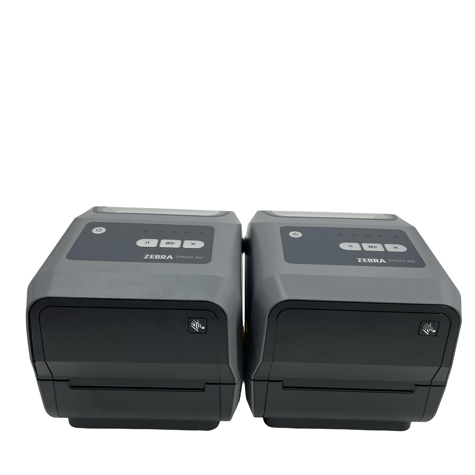 Lot of 2 Zebra ZP620 ATP Direct Thermal Label Printer Gray #L3263 (TC)