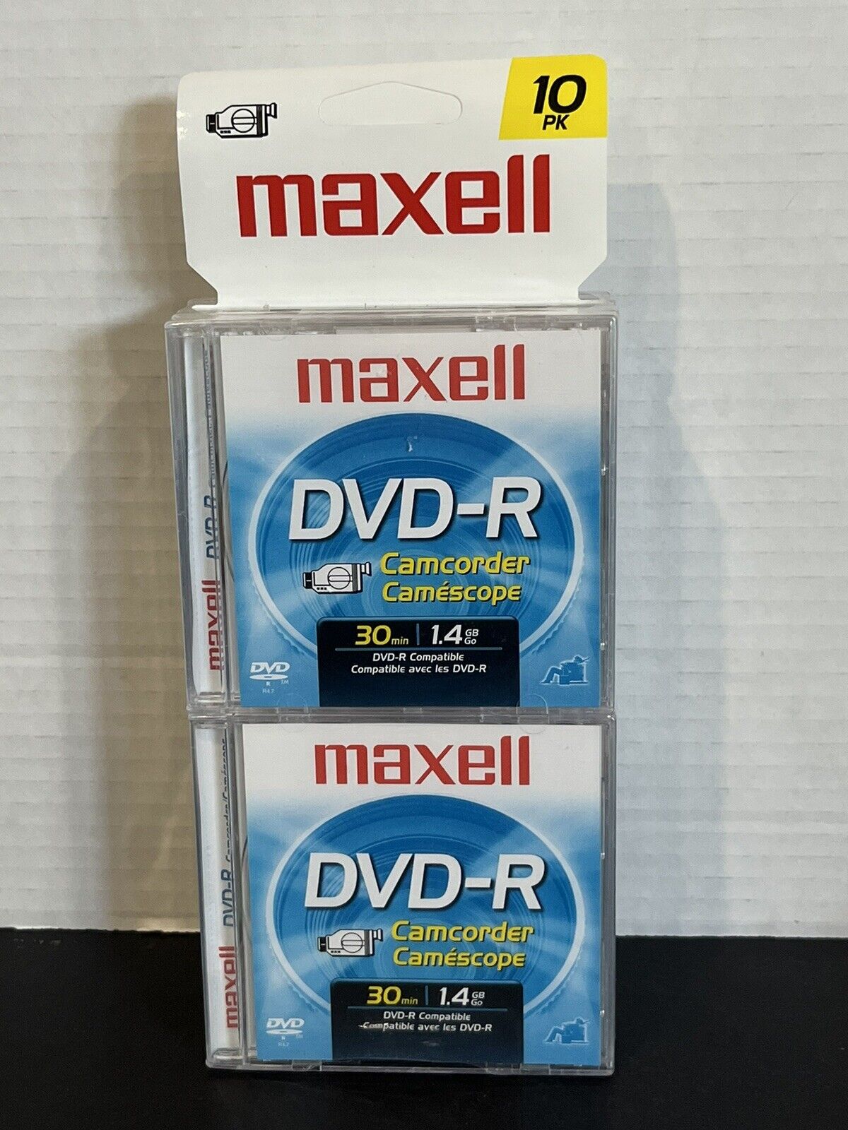 10 Maxell DVD-R CAMCORDER DVD-R  (10 PACK) 30 min 1.4 GB