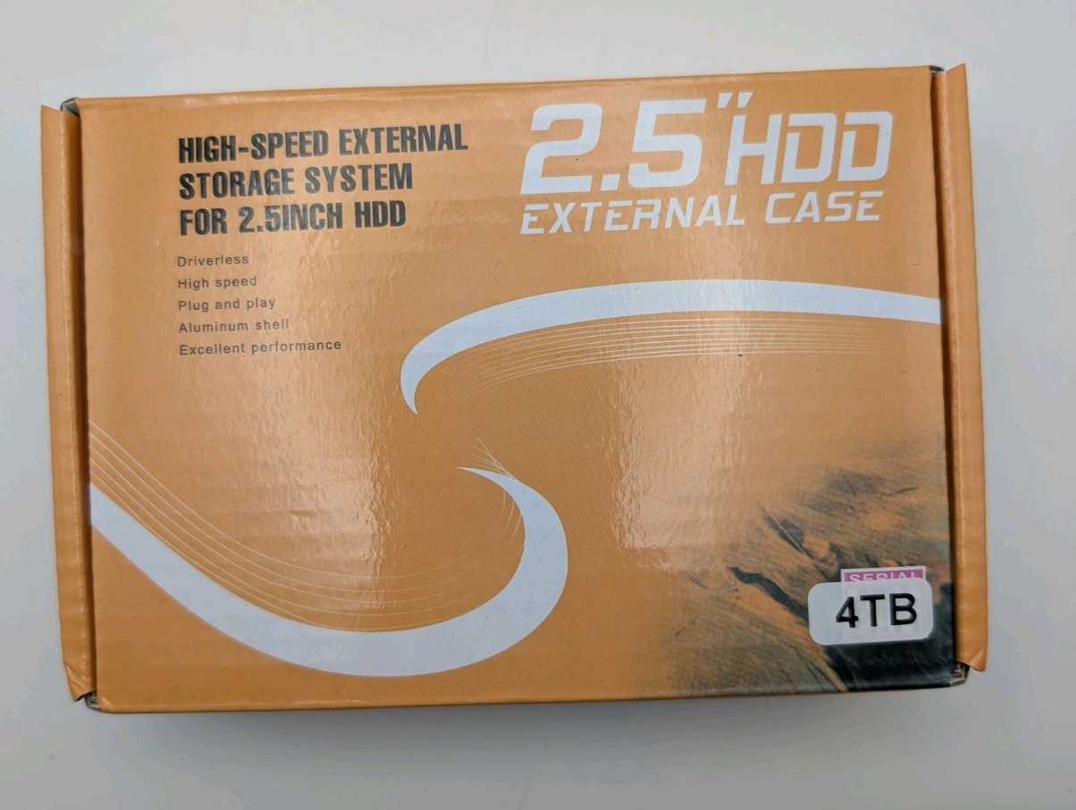 2.5" Hard Drive External Case Enclosure SATA to USB 3.0 High Speed Aluminum 4TB