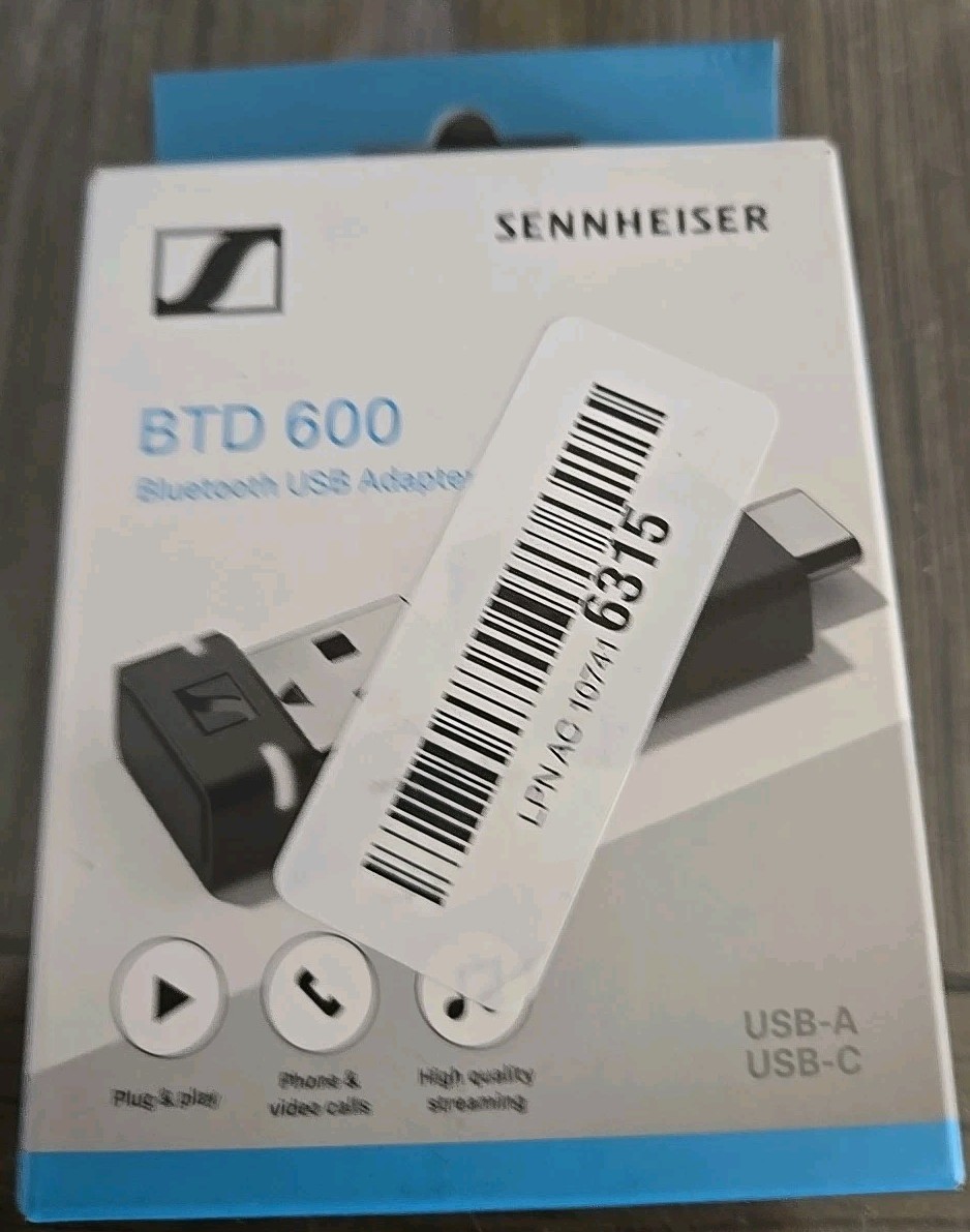 Sennheiser BTD 600 Bluetooth USB Adapter USB A USB C Dongle