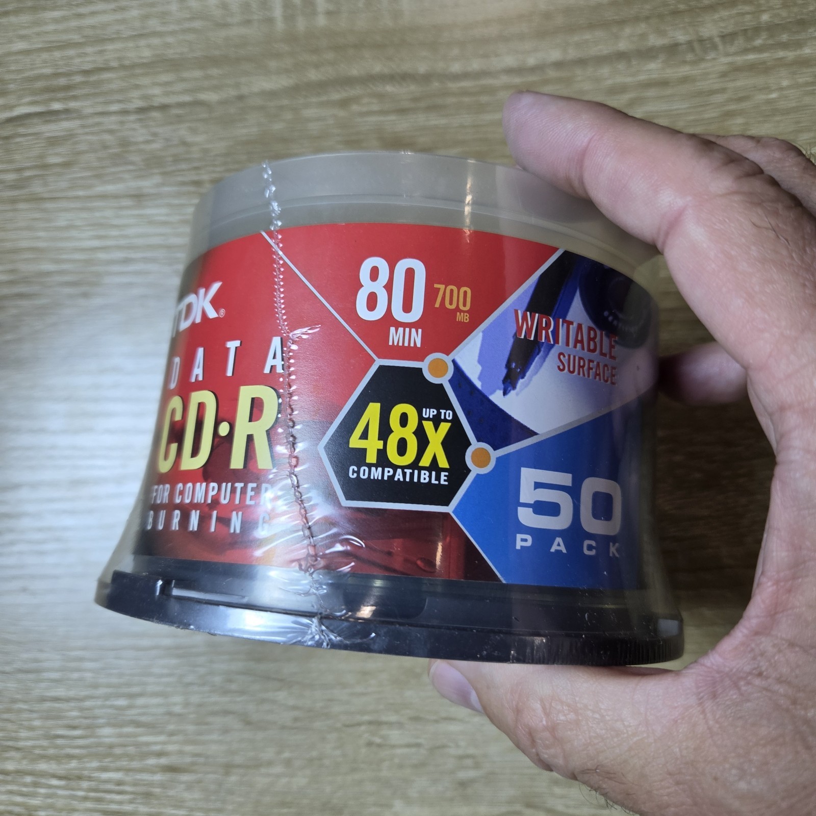 NEW TDK Data CD-R 50 Pack Spindle Blank Discs 52x80 Min 700 MB Computer Burning
