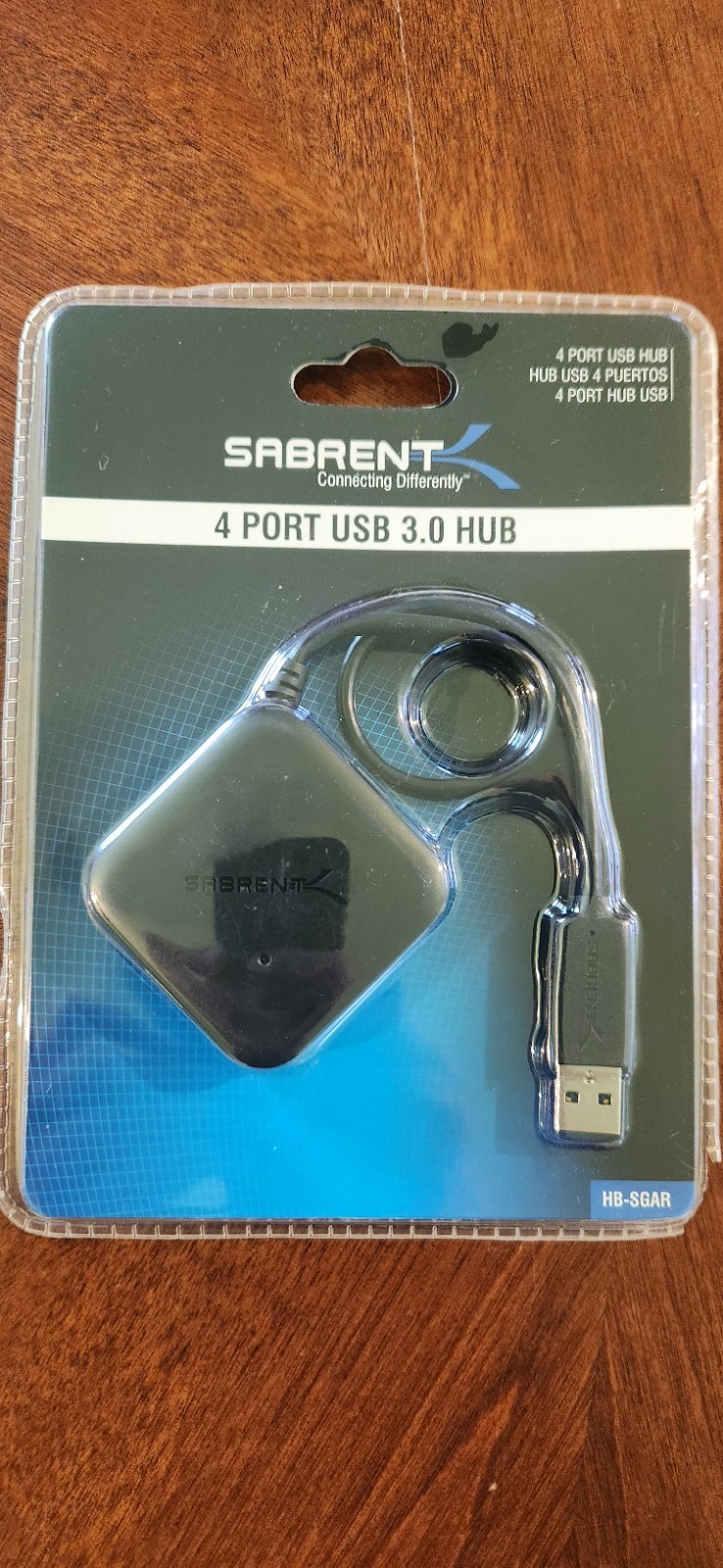 New Sabrent 4-Port USB 3.0 Hub Portable Travel Data Splitter HB-SGAR NIB