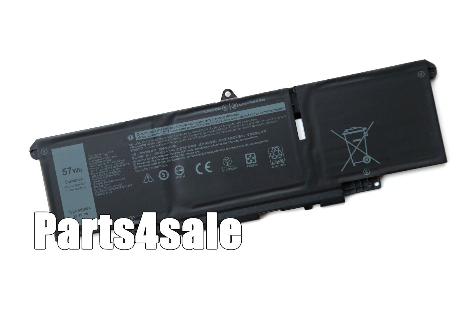 New 66DWX 57Wh Laptop Battery for Latitude 7340 7440 7640 Series WW8N8 047T0