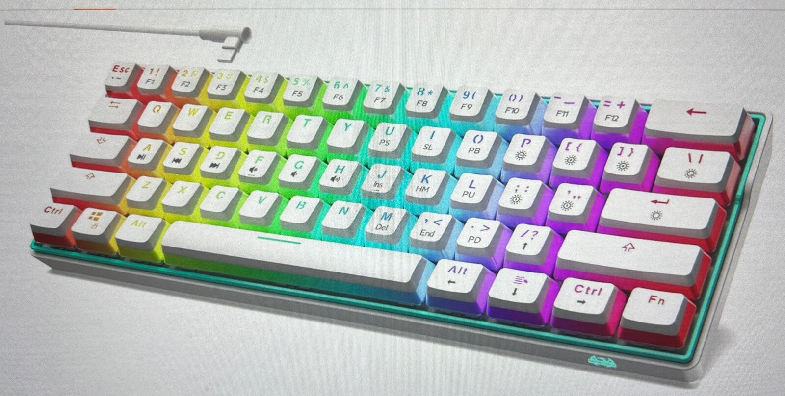 Nitafxhu NT61 60%  Mechanjcal Gaming Keyboard Full RGB