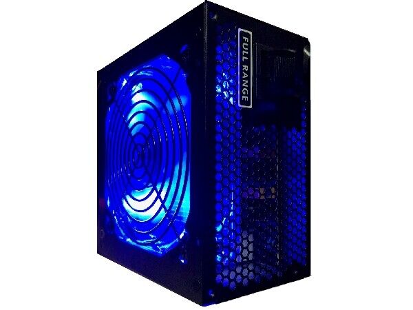New HIGH POWER® 550W Quiet Blue LED Fan 80plus Efficient Upgrade PC Power Supply