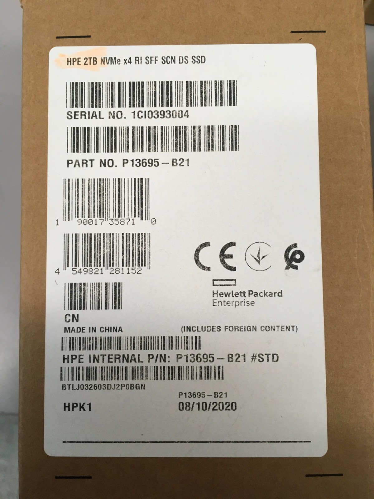 NEW HPE P13695-B21 2TB NVMe