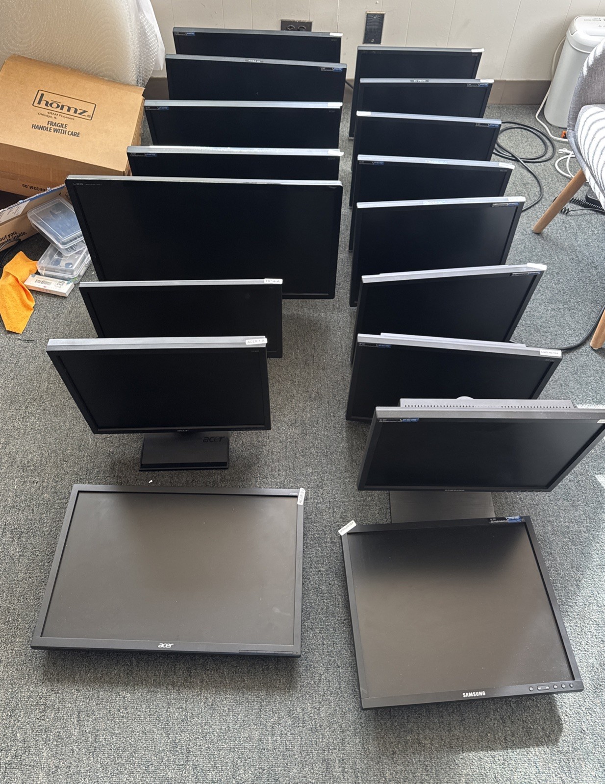 Bulk 17x Monitors ✅  Samsung | Acer | HP ✅ Used ✅ Read