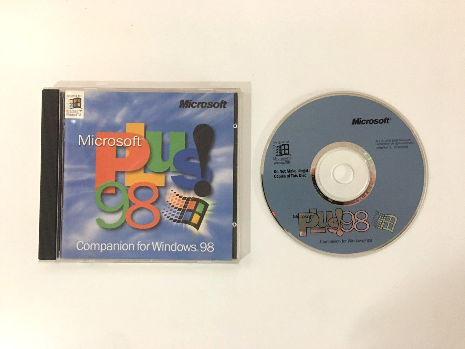 Vintage Microsoft Plus 98 Software Companion for Windows CD-ROM / DISC