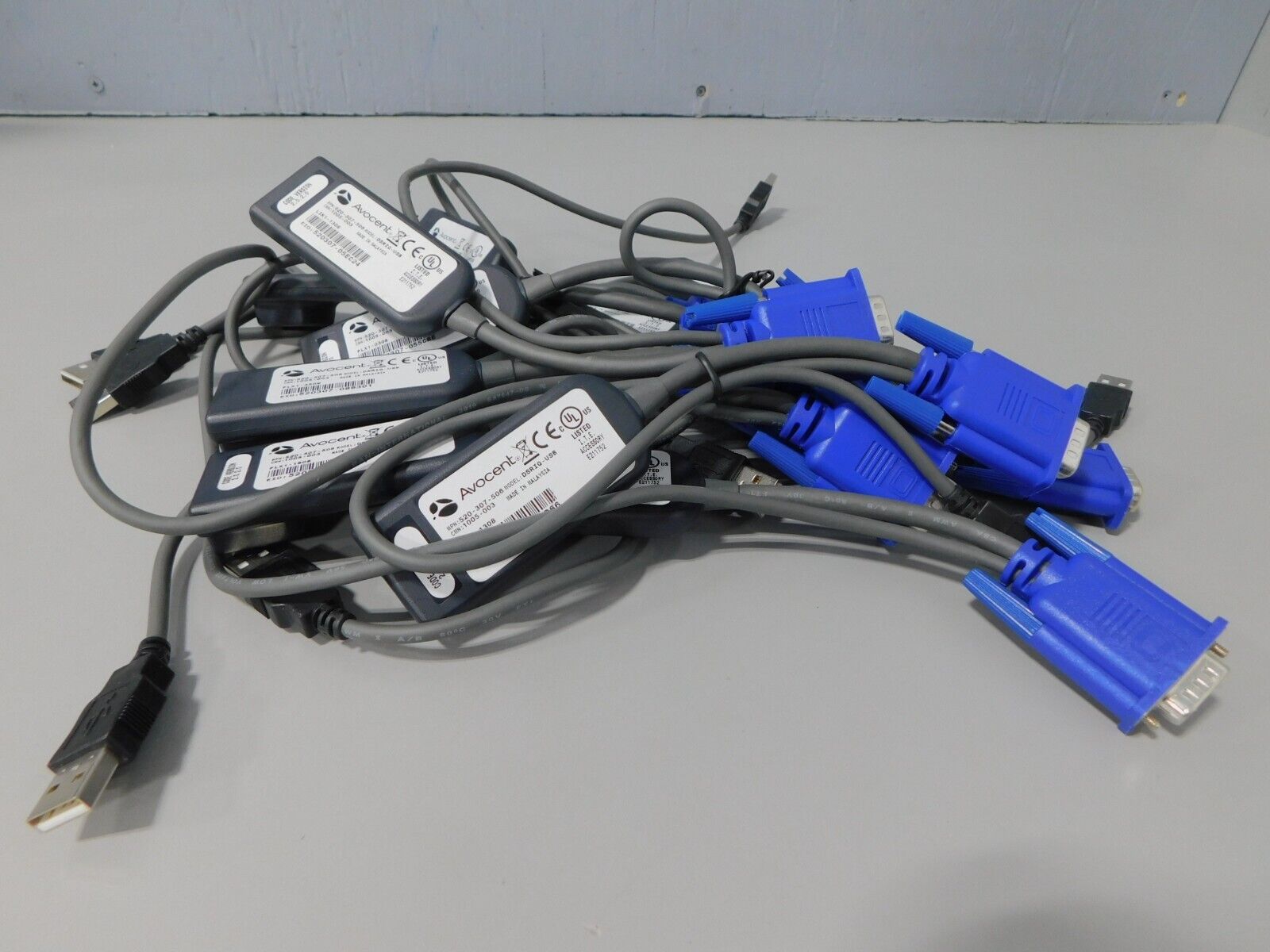 Lot of 10x Avocent KVM IP Server Interface Cable Module DSRIQ-USB 520-307-506
