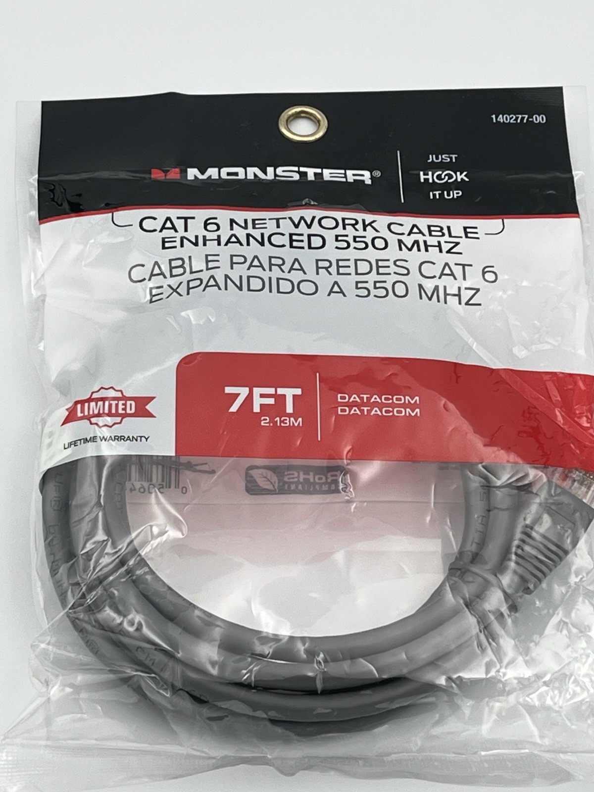 Monster Cable 140277-00 Cat 6 Network Cable Enhanced,  550 Mhz, Grey