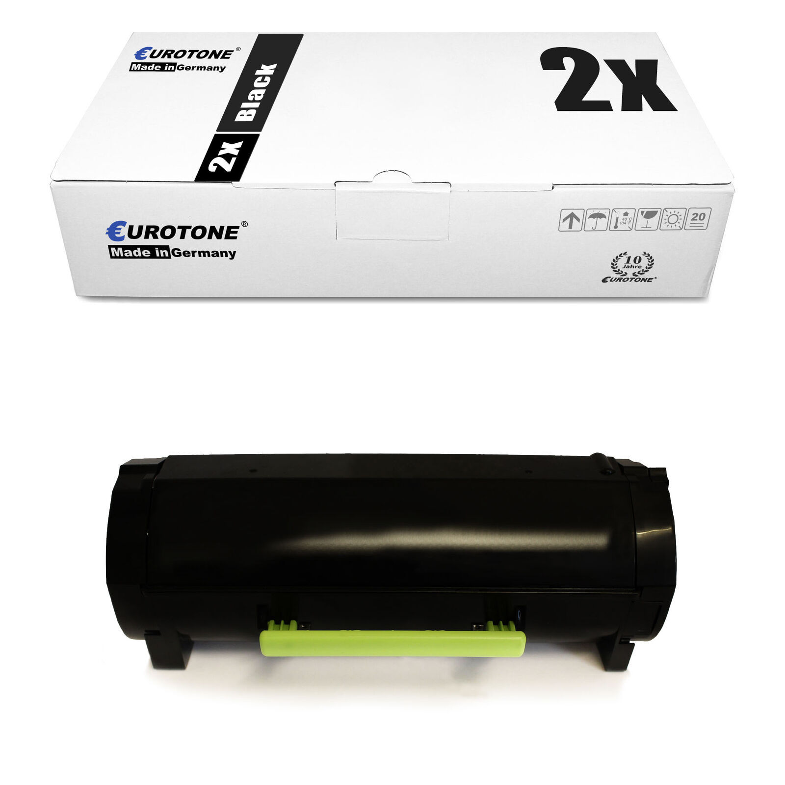 2x Eco Toner XXL for Lexmark MS-610-dte