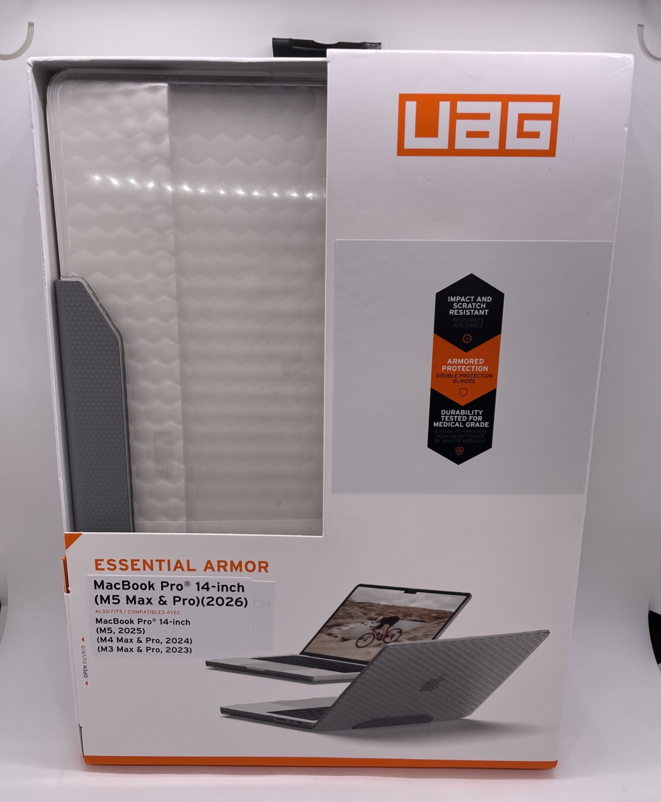 UAG MacBook Pro 14" Case M5/M4/M3 Pro/Max Chip Rugged Clear, Essential Armor Ice