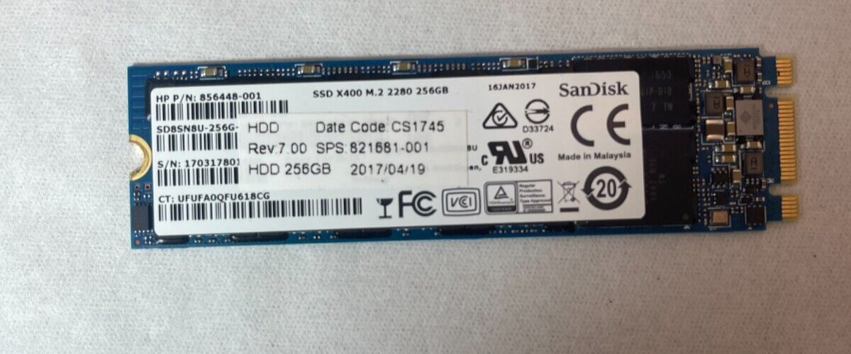 856448-001 SanDisk SSD M.2 256GB