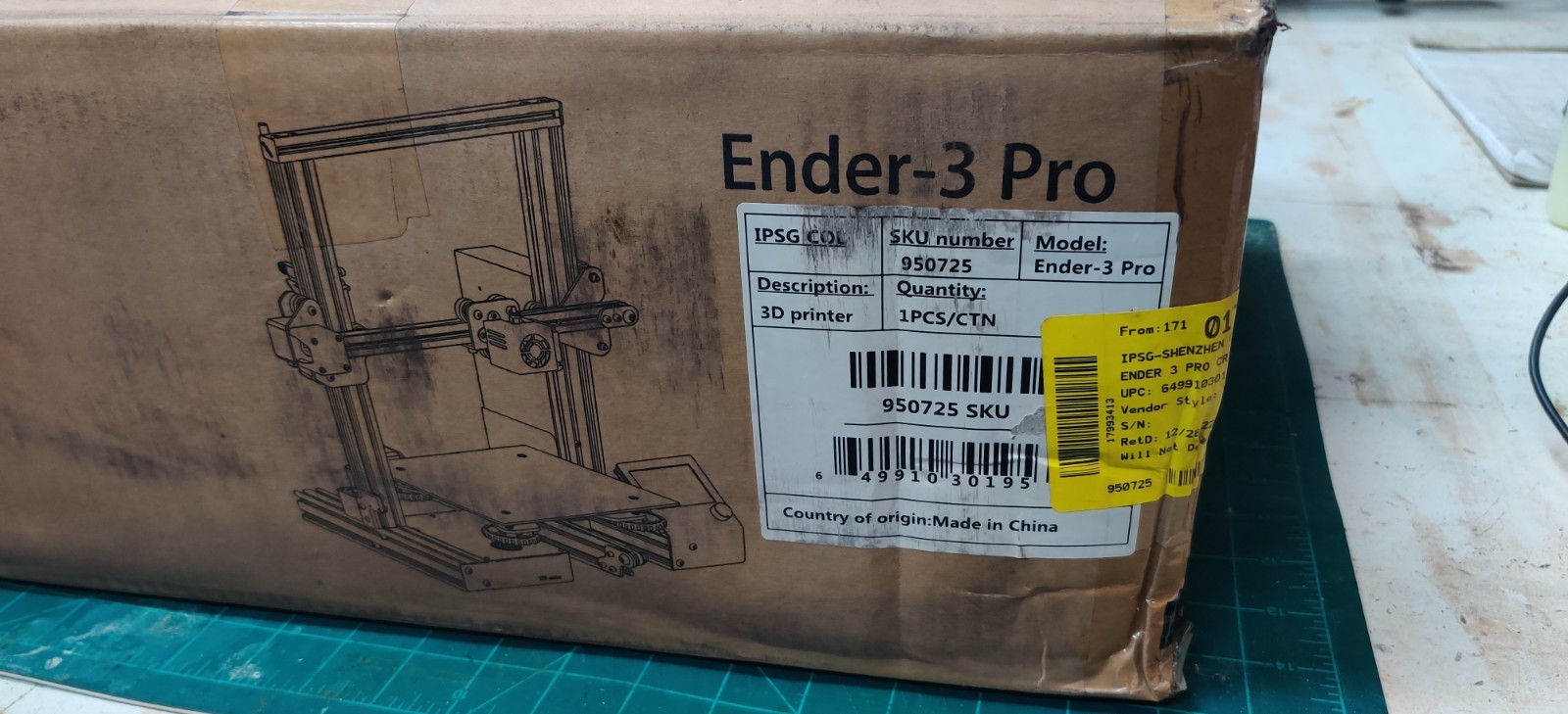 Creality Ender 3 PRO 3D Printer UNTESTED – FOR PARTS OR REPAIR **OPEN BOX**