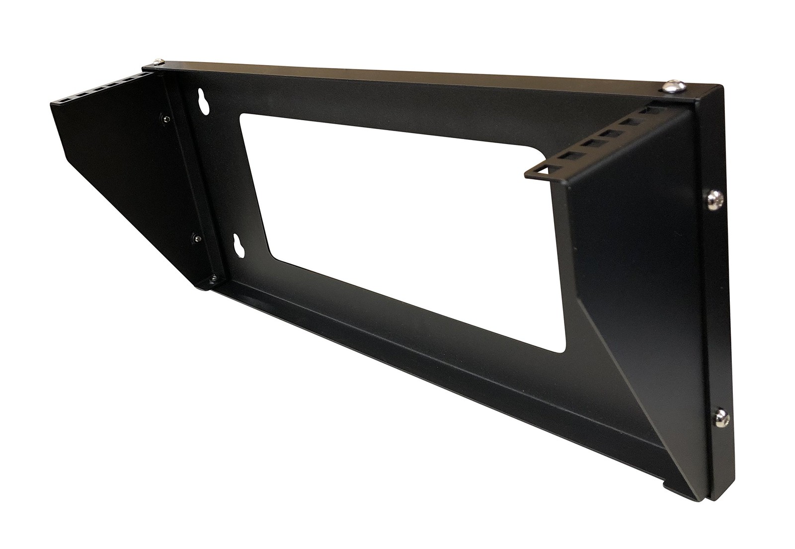 19 Inch Steel Vertical Rack Wall Mountable Server Bracket Black 2U Heavy